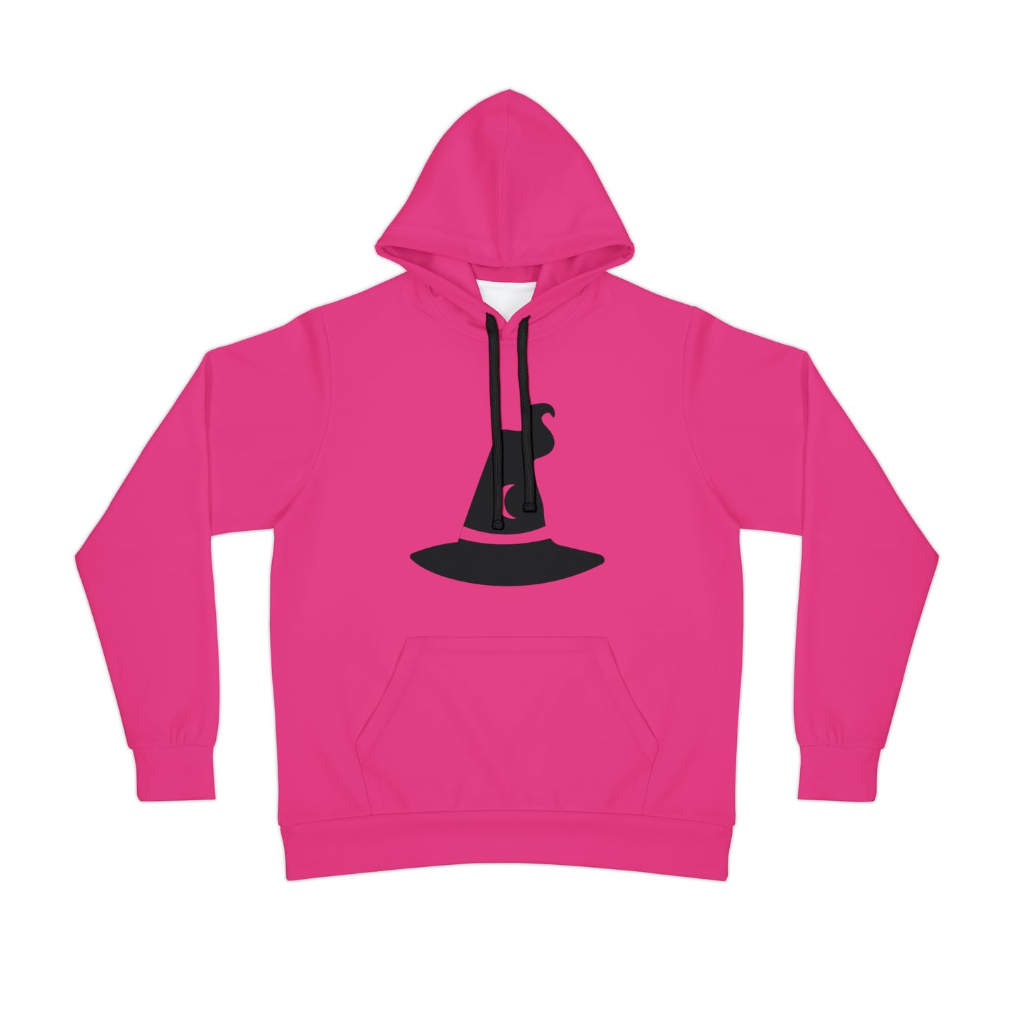 Womans Athletic Hoodie (AOP)/Witch Hat/Dark Pink