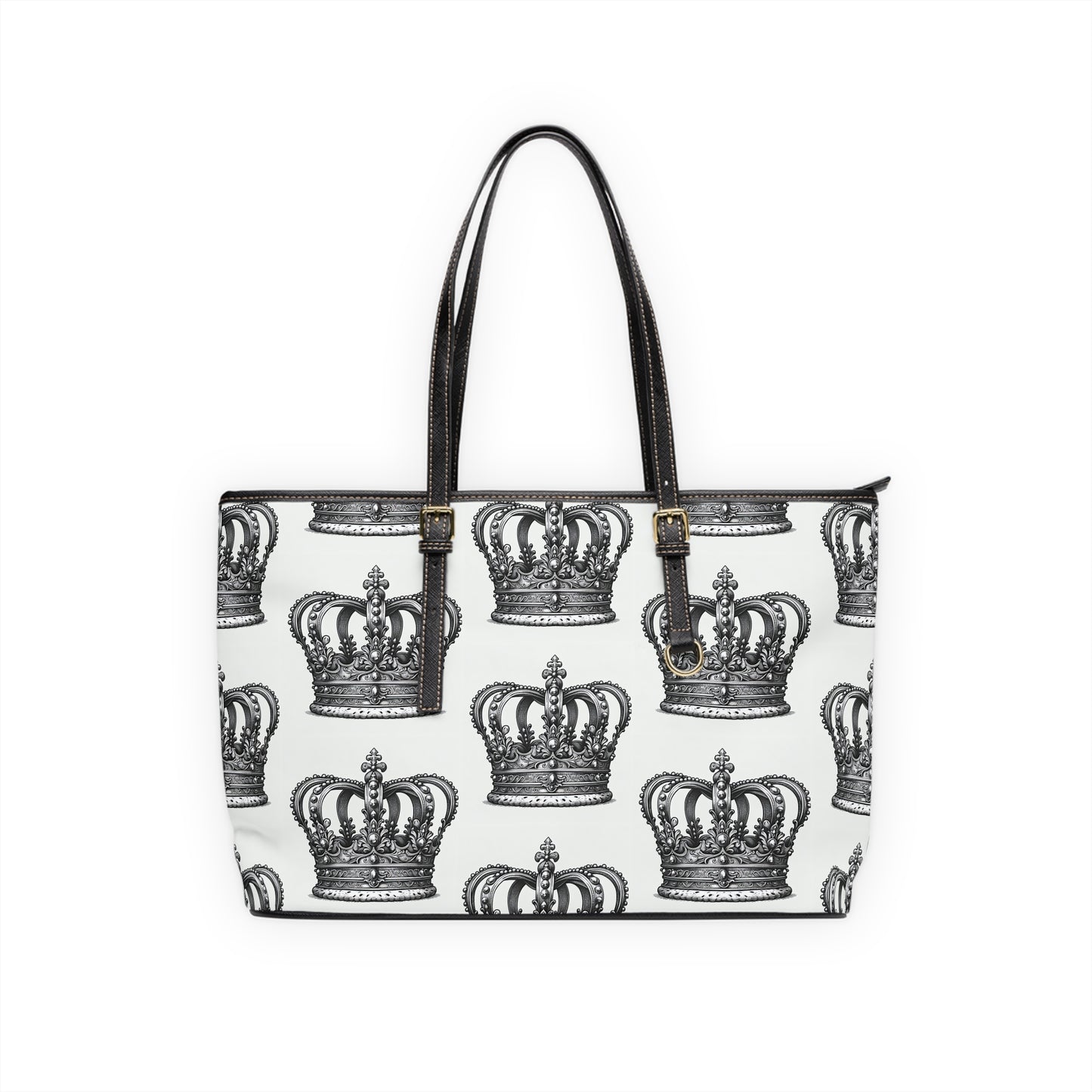 PU Leather Shoulder Bag/ Queen Crown