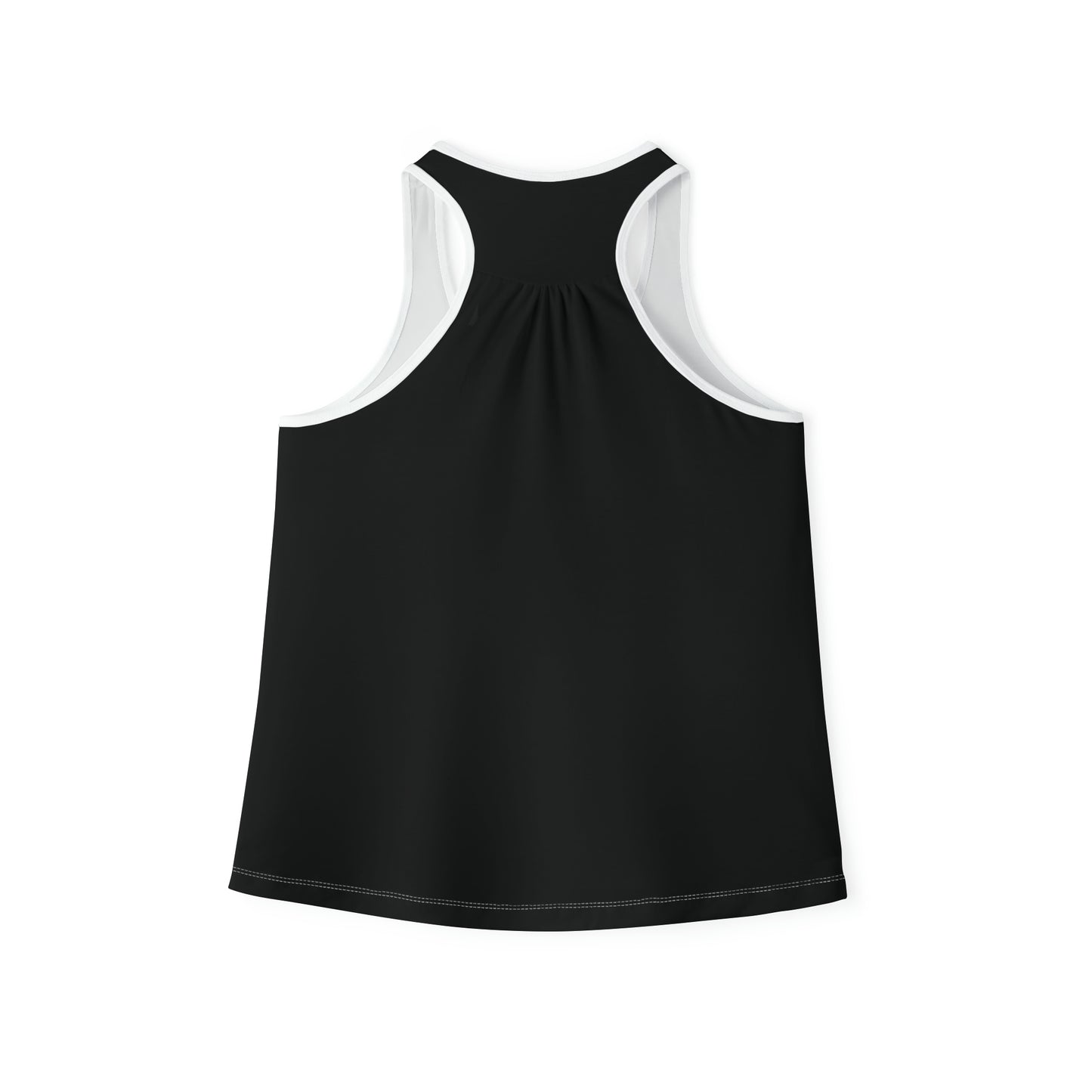 Women's Tank Top (AOP)/Black or white seams/Neon Pink Flamingos