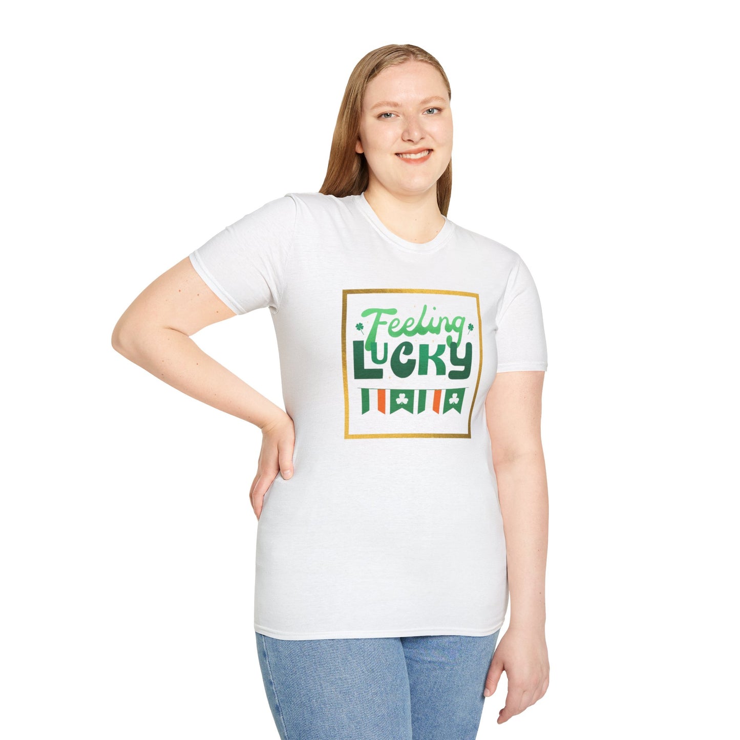 Unisex Softstyle T-Shirt/Feeling Lucky/Irish flags