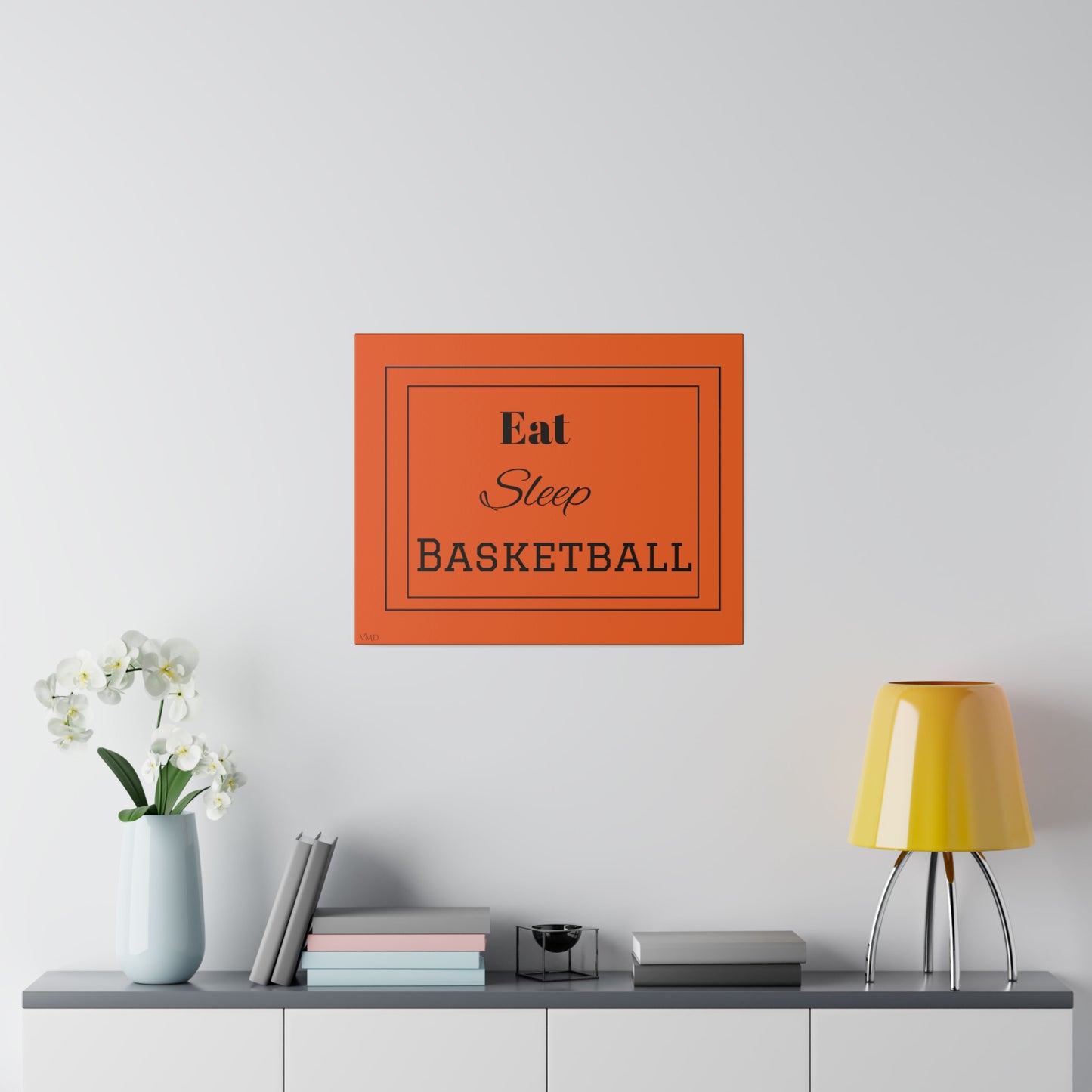 Digital Portrait Print/Canvas, Stretched, 0.75"/Eat Sleep Basketball/OR/BG