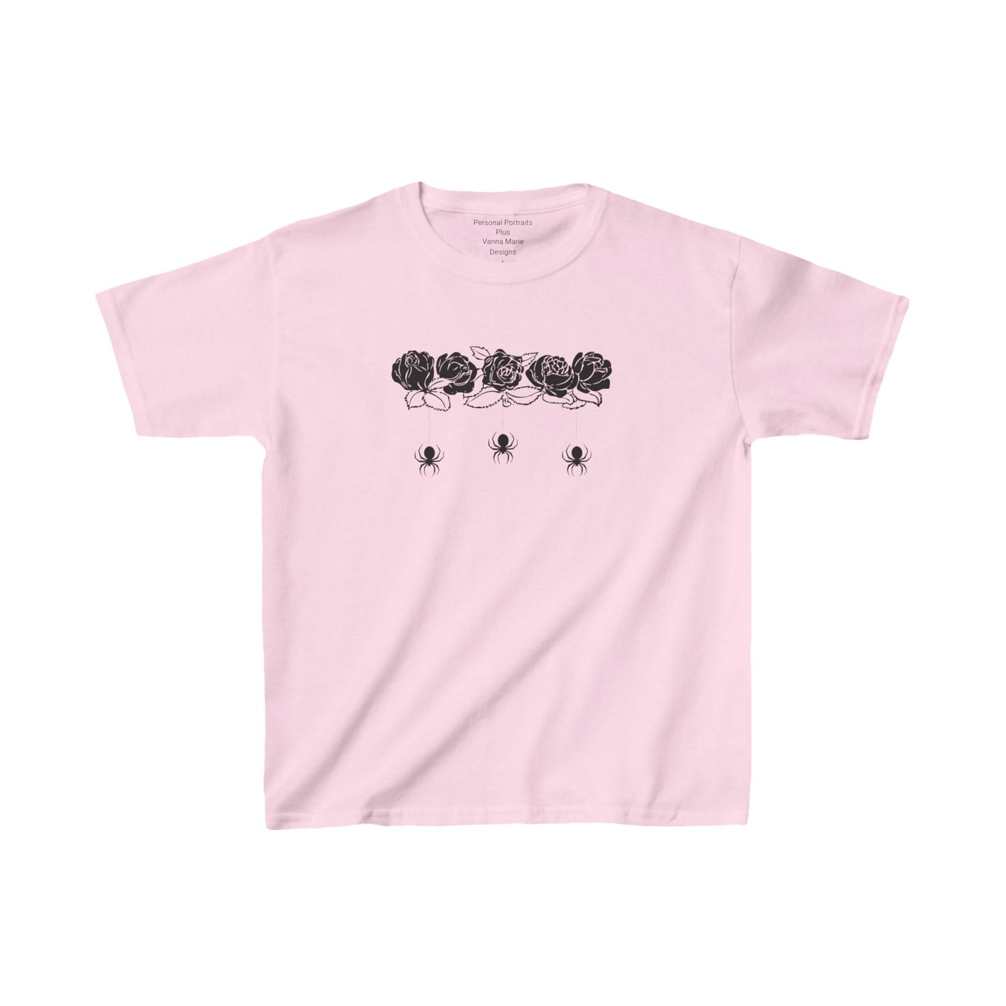 Kids Heavy Cotton™ Tee/Roses And Spiders