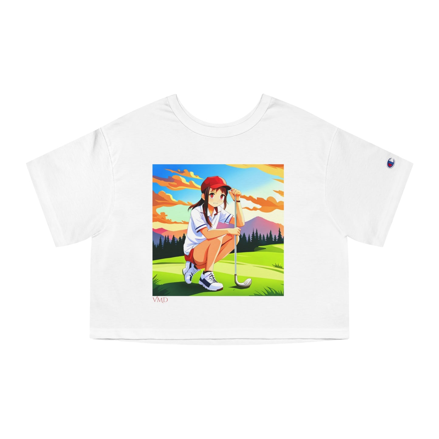 Champion Women's Cropped T-Shirt/Anime/Brunette/Golf