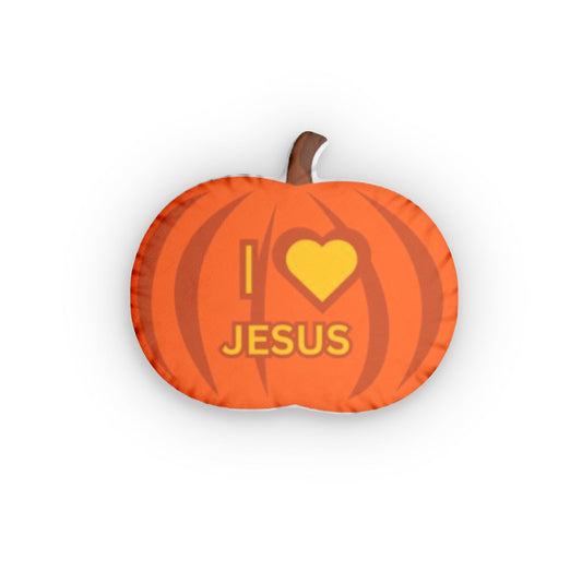 Custom Shaped Pillows/ I love Jesus Carved Pumpkin/ Fall Decor