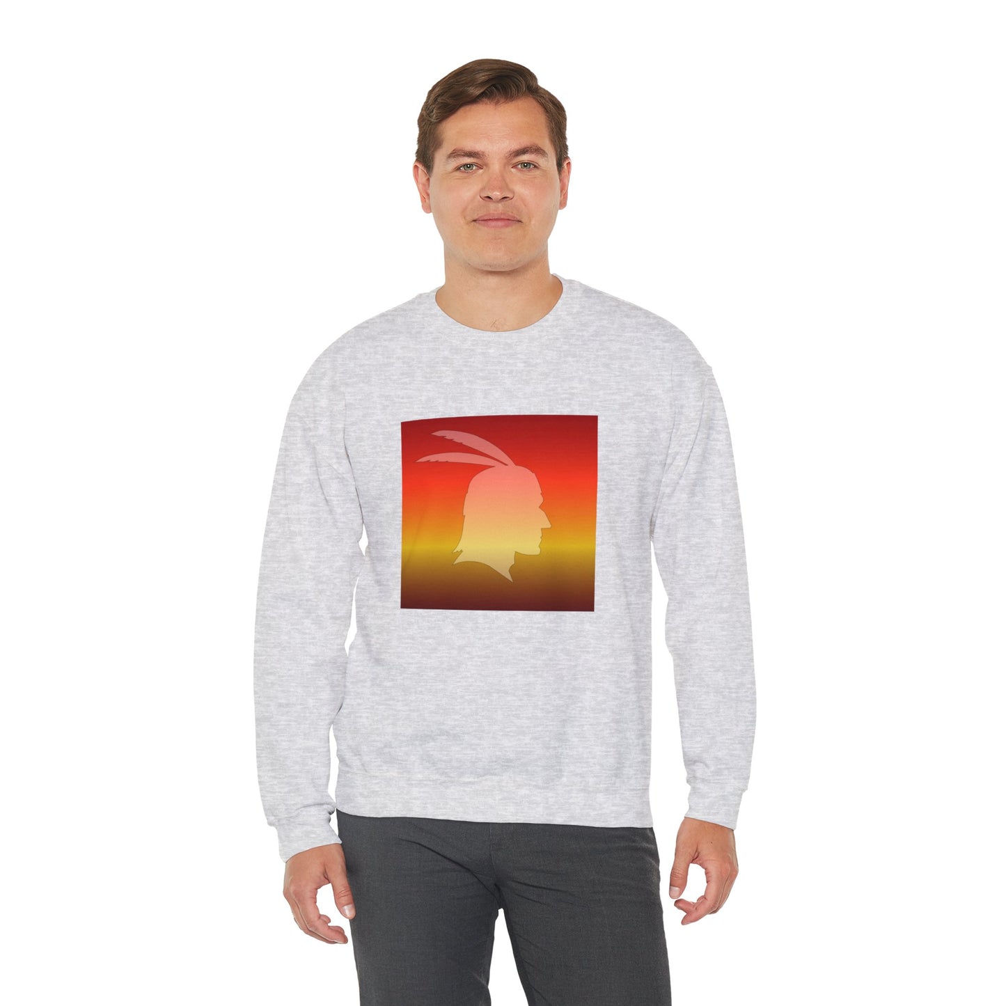 Unisex Heavy Blend™ Crewneck Sweatshirt/Native American/Fall Gradient