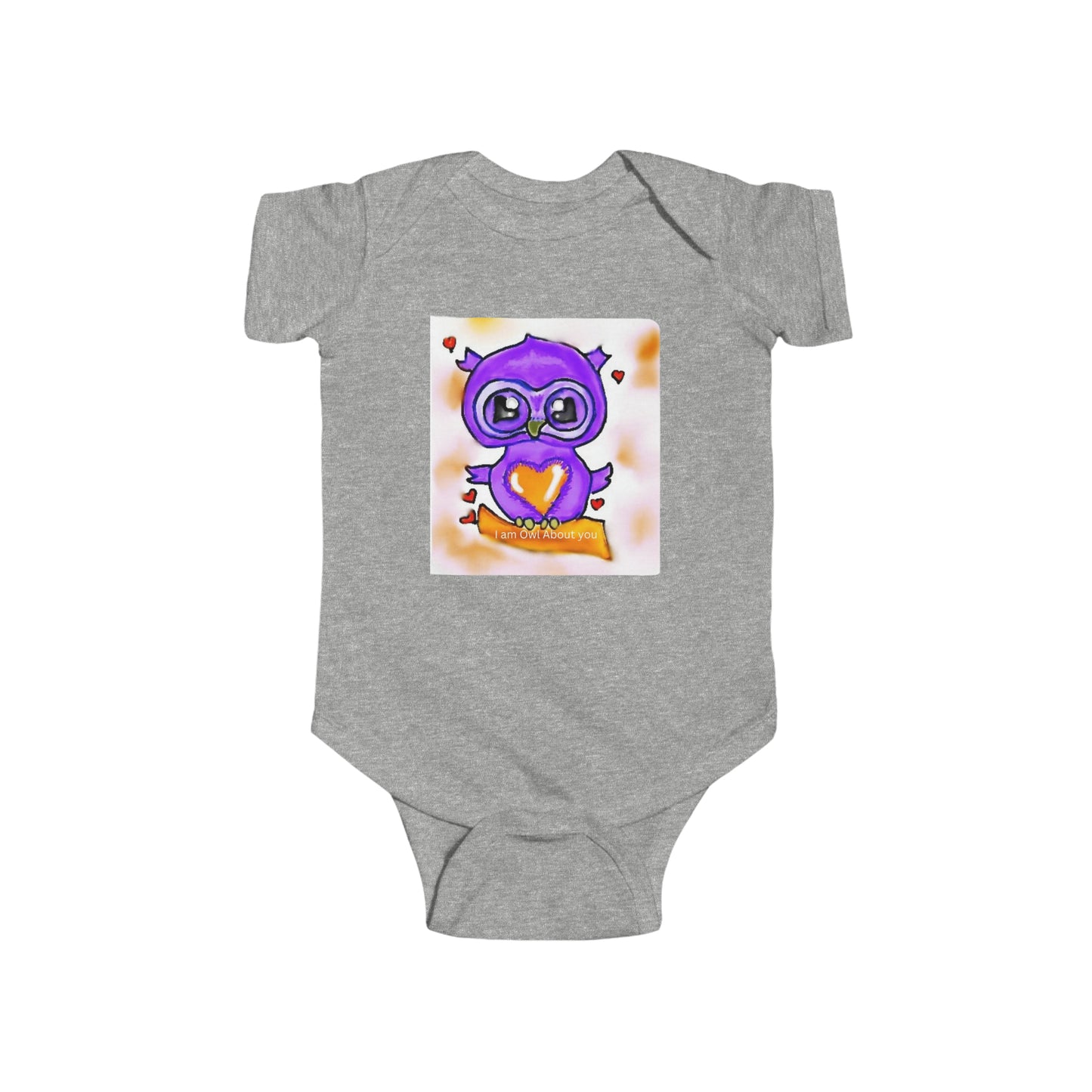 Infant Fine Jersey Bodysuit/I am Owl about you/Valentines Day