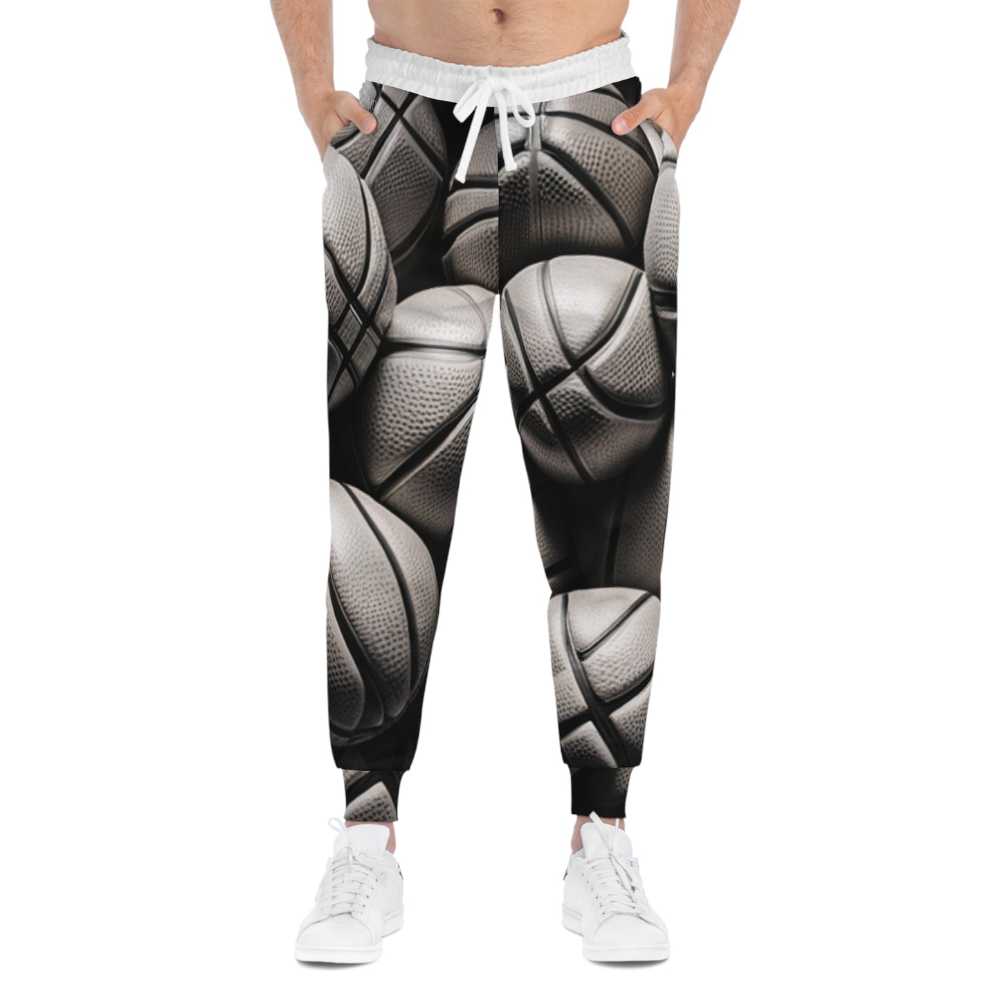 Athletic Joggers (AOP)/Basketballs/Black and White