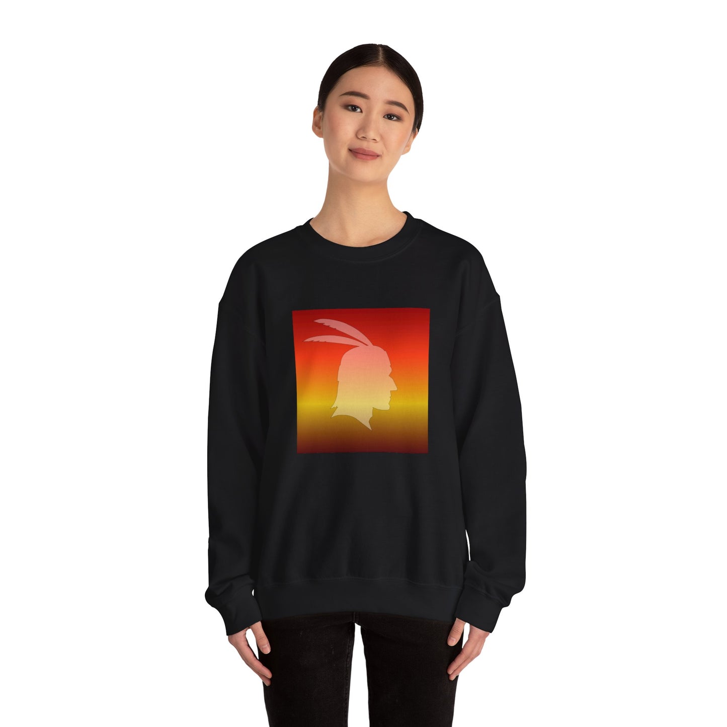 Unisex Heavy Blend™ Crewneck Sweatshirt/Native American/Fall Gradient