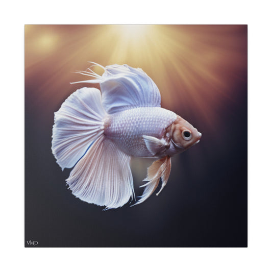 Digital Portrait Print/Canvas, Stretched, 0.75"/Betta fish/White/1