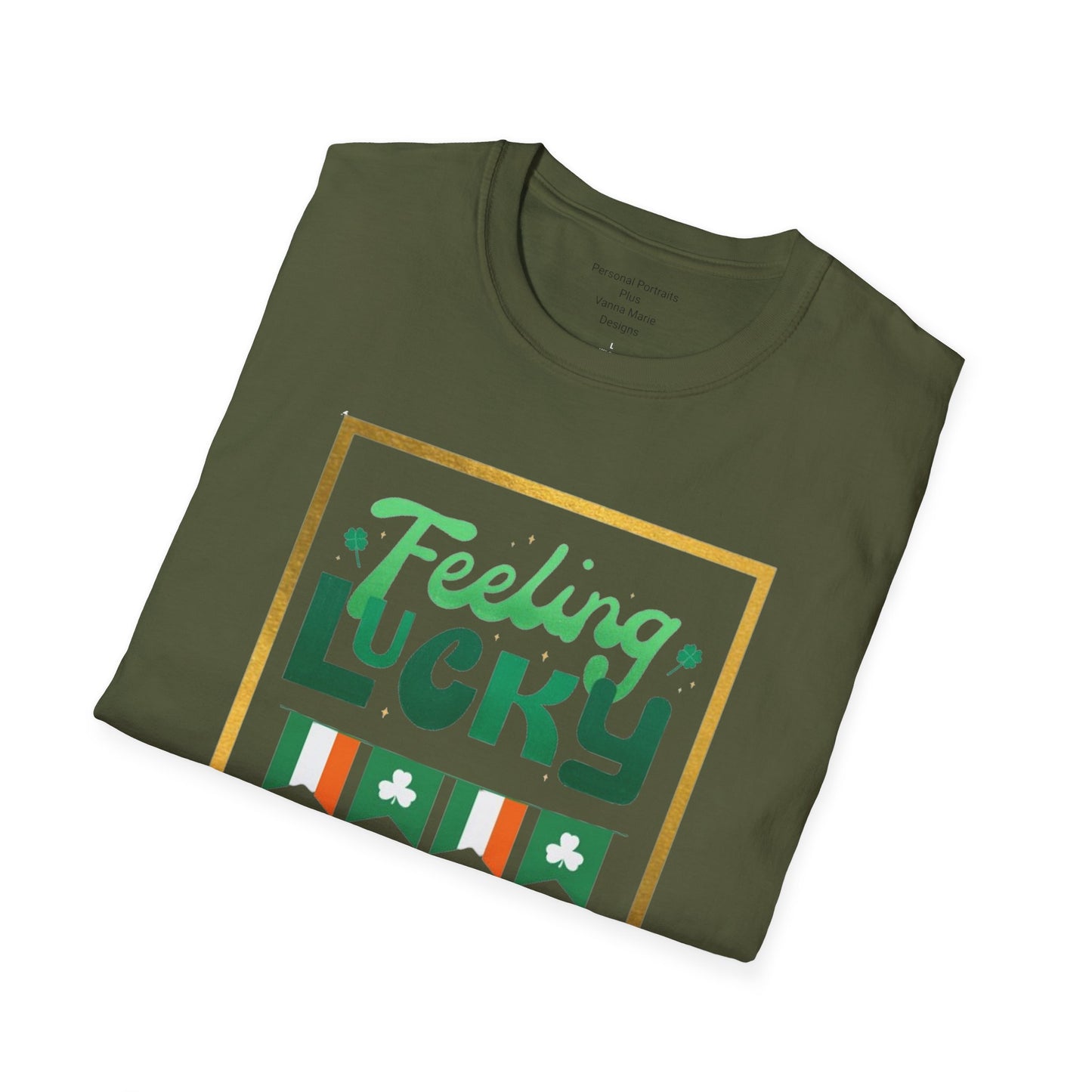 Unisex Softstyle T-Shirt/Feeling Lucky/Irish flags