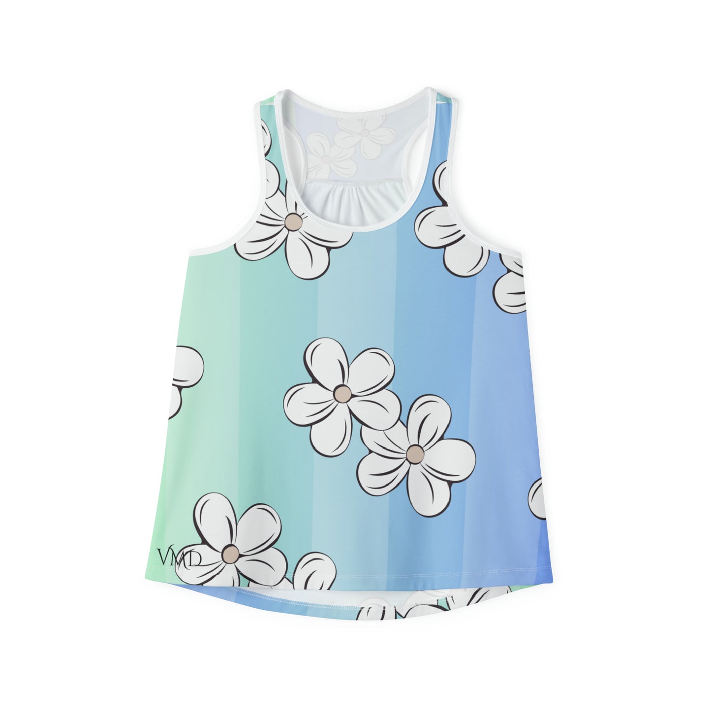 Women's Tank Top/Colored Lining/Black /White (AOP)/Pastel/Flowers