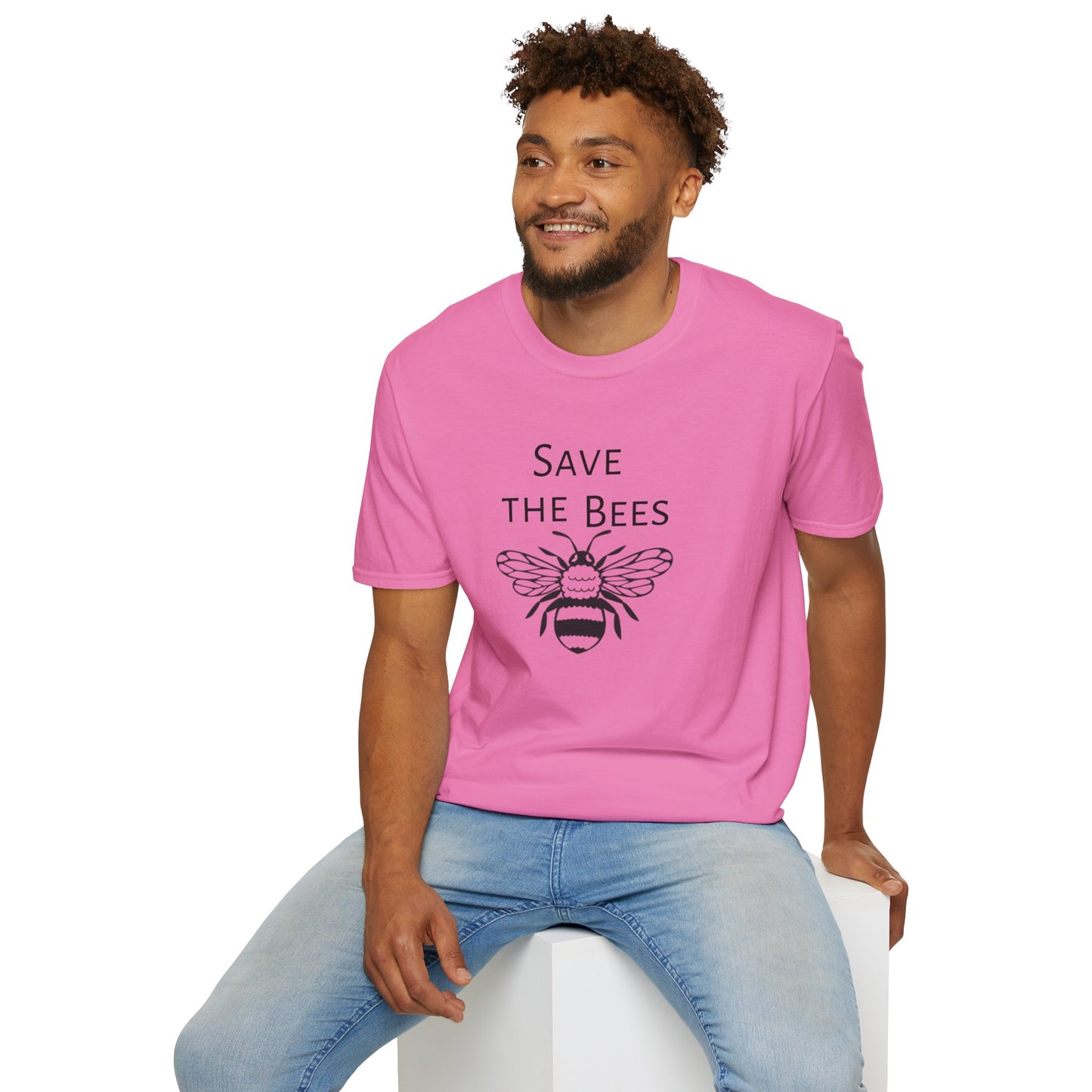 Unisex Softstyle T-Shirt/Save the Bees/With every Save the bees t- shirt purchased 10% of sales goes to bee organization's