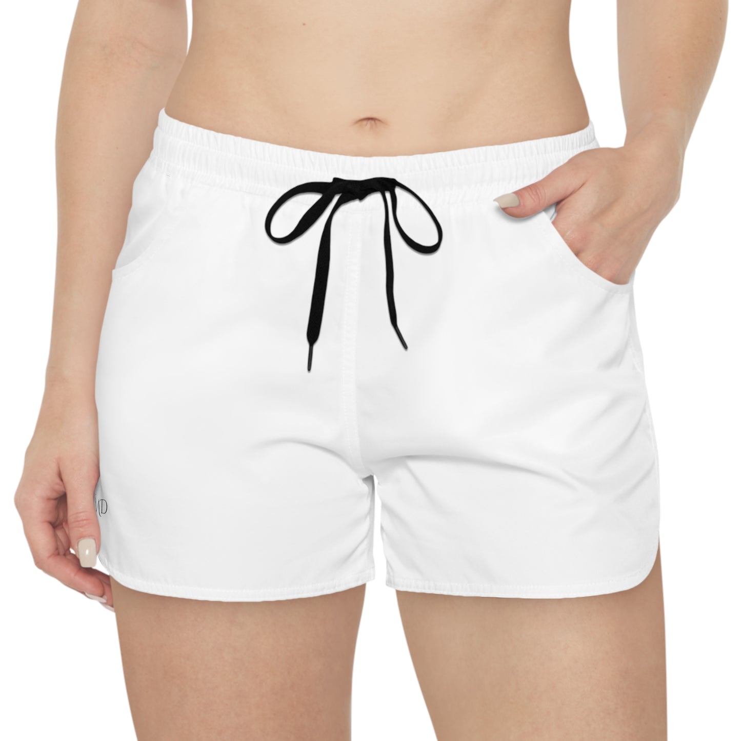 Women's Casual Shorts (AOP)Solid White