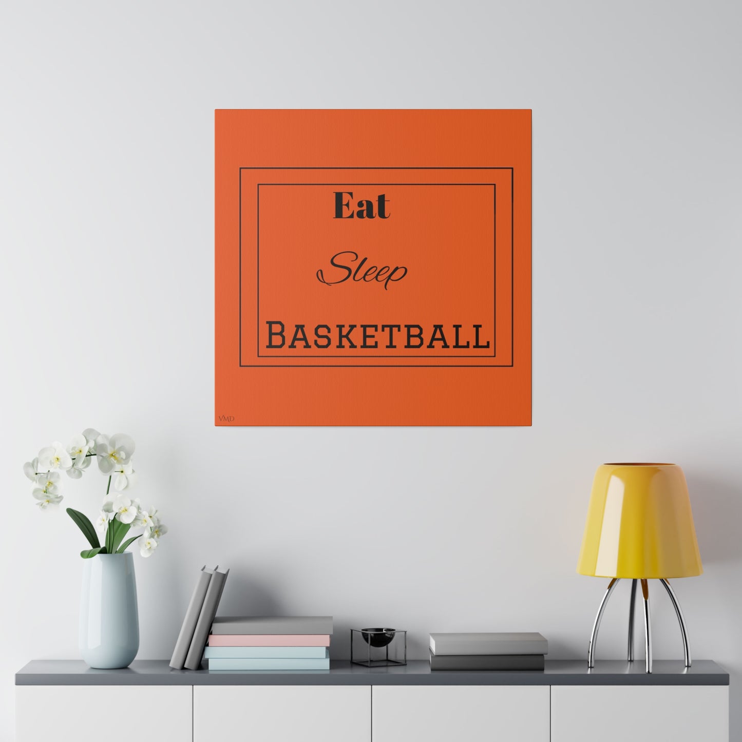 Digital Portrait Print/Canvas, Stretched, 0.75"/Eat Sleep Basketball/OR/BG