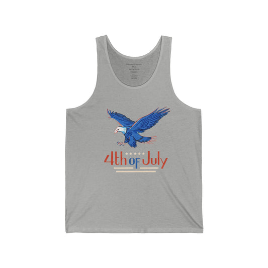 Men's Jersey Tank/4th of July/Bald Eagle