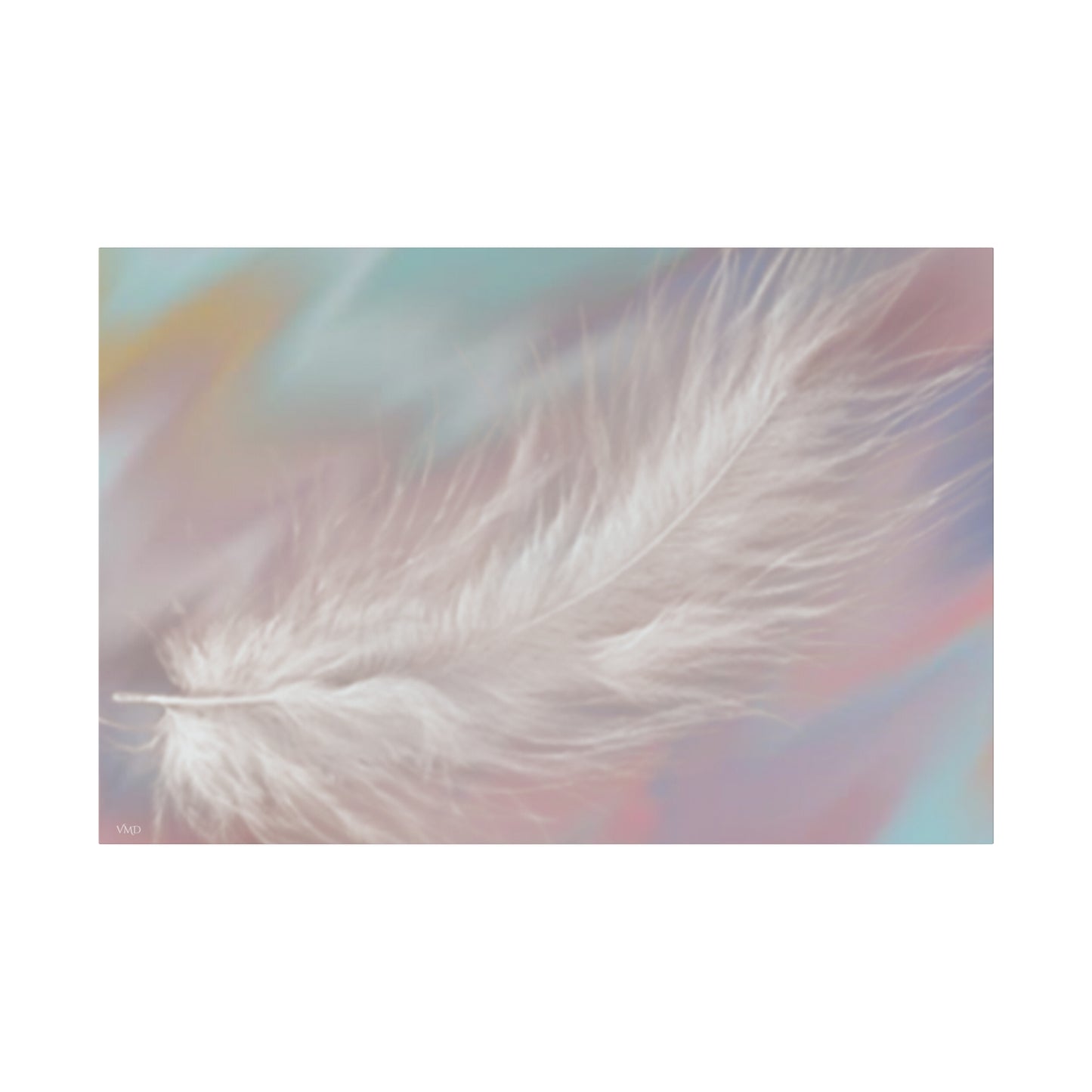 Digital Portrait Print, 0.75"/Feather/Pastel BG