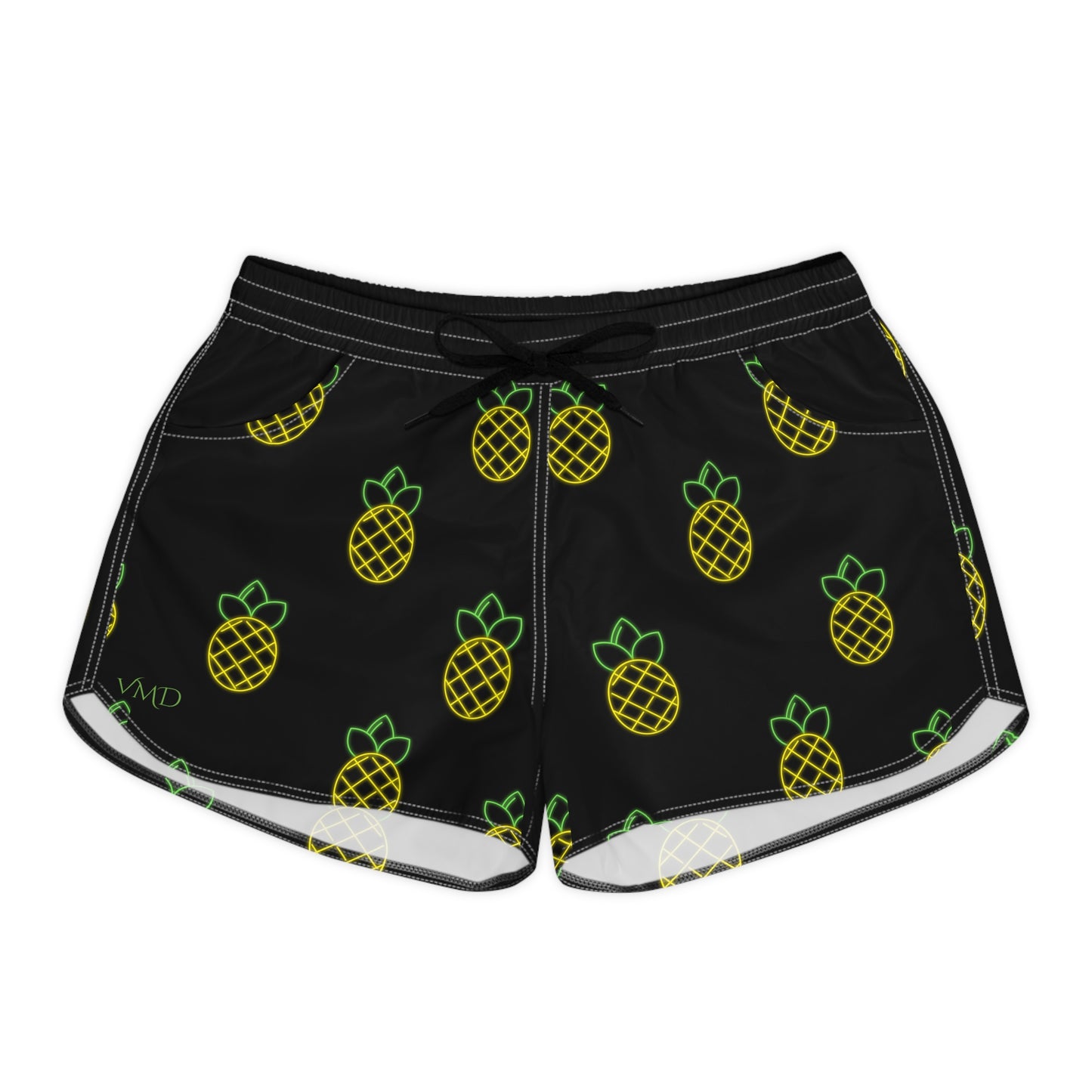 Women's Casual Shorts (AOP)/Neon Pineapples