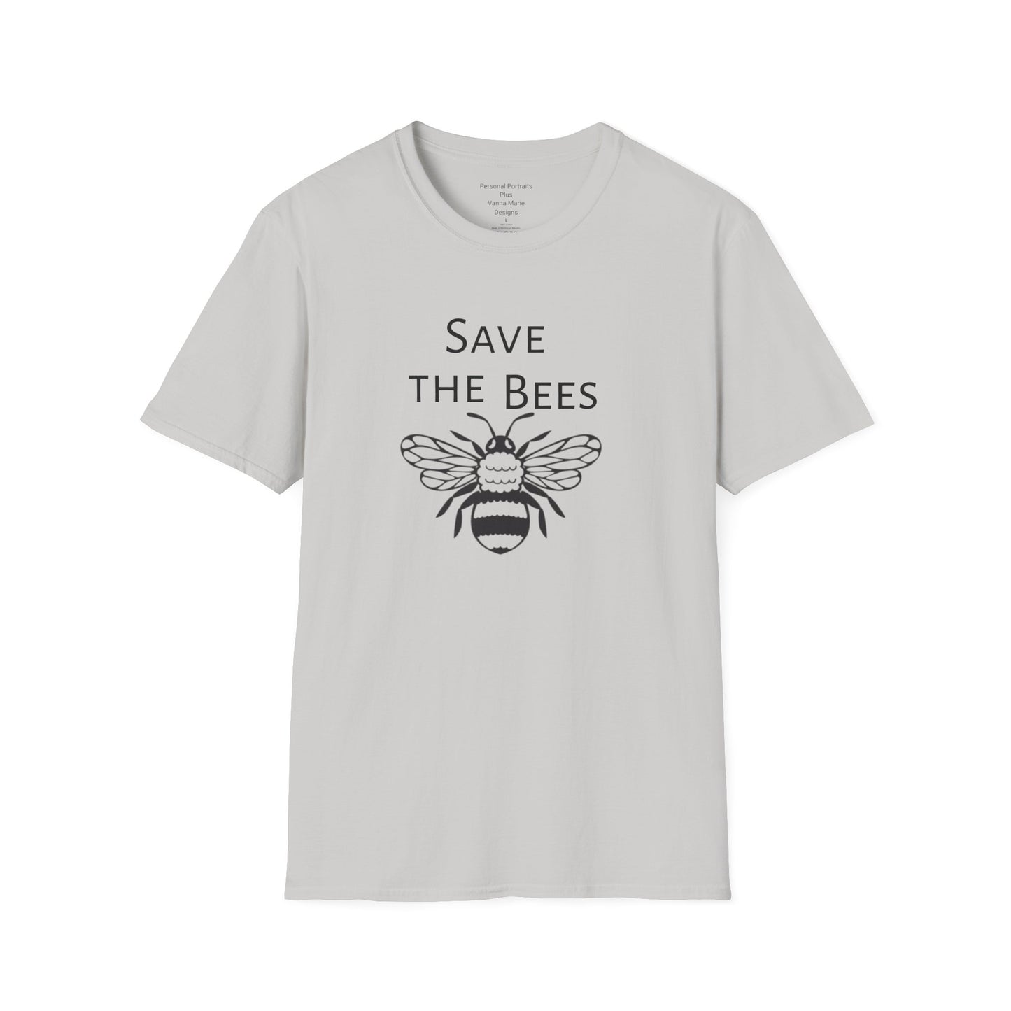 Unisex Softstyle T-Shirt/Save the Bees/With every Save the bees t- shirt purchased 10% of sales goes to bee organization's