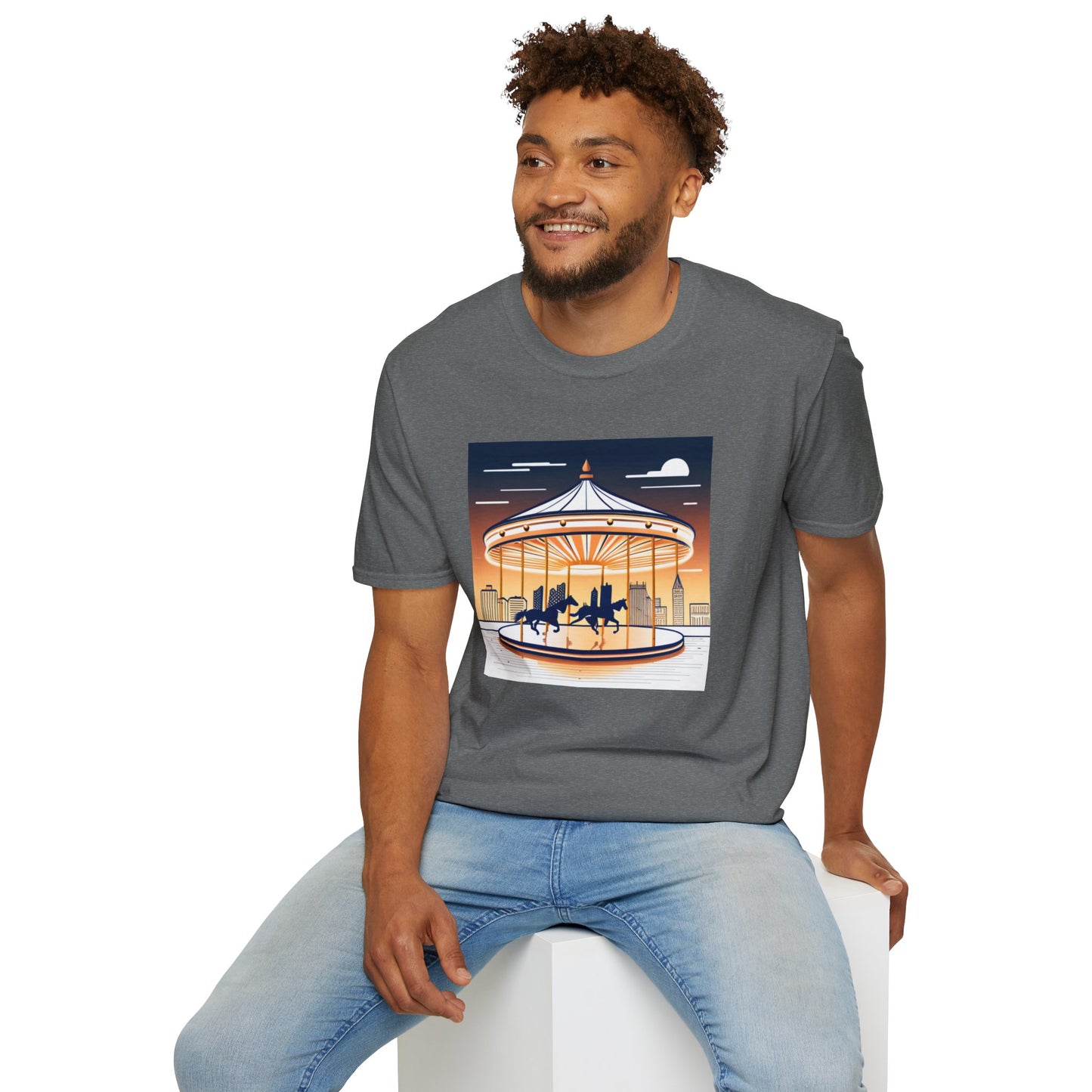 Unisex Softstyle T-Shirt/Carousel 1/Digital Art