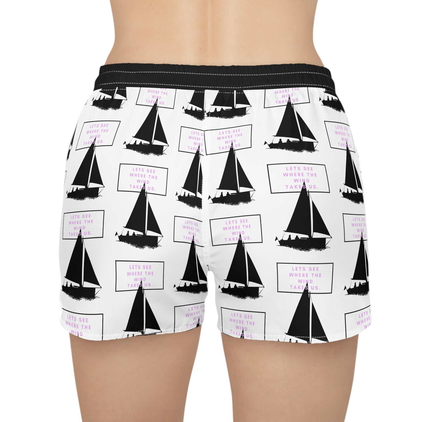 Women's Casual Shorts (AOP)/ Let's see where the wind takes us.