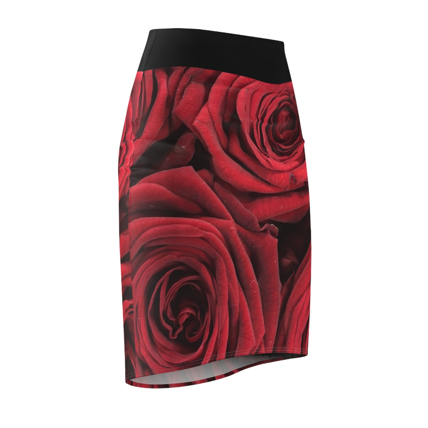 Women's Pencil Skirt (AOP)/Red Roses