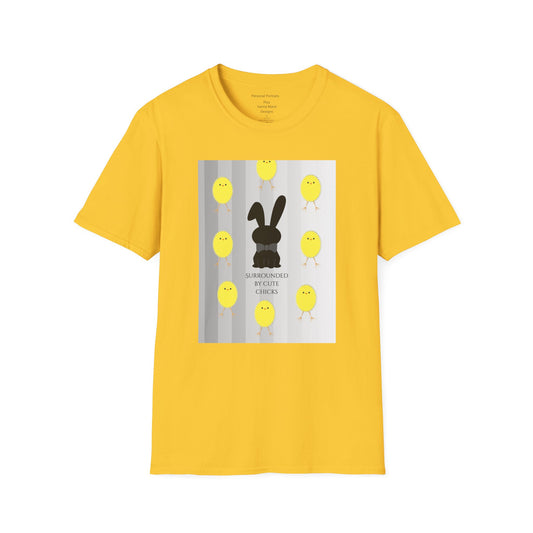 Unisex Softstyle T-Shirt/Surrounded by Cute Chicks