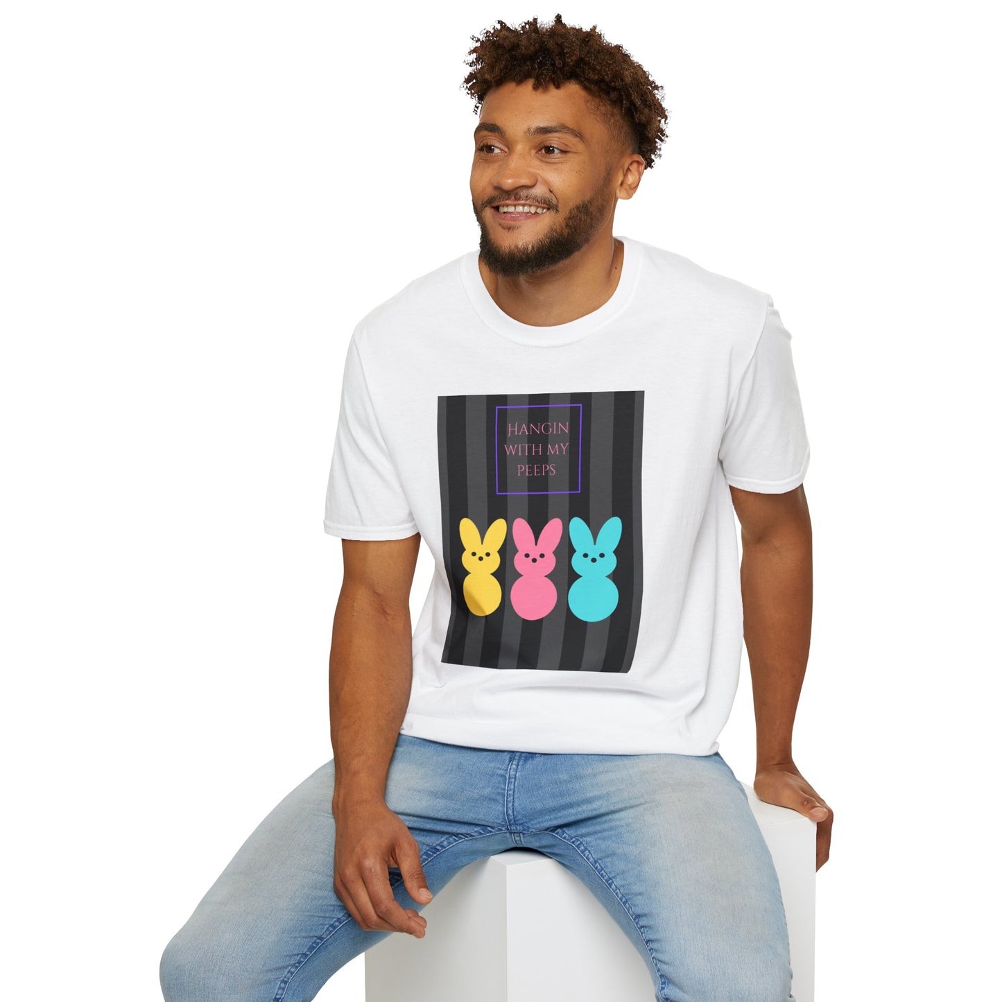 Unisex Softstyle T-Shirt/Easter/Hanging with my Peeps