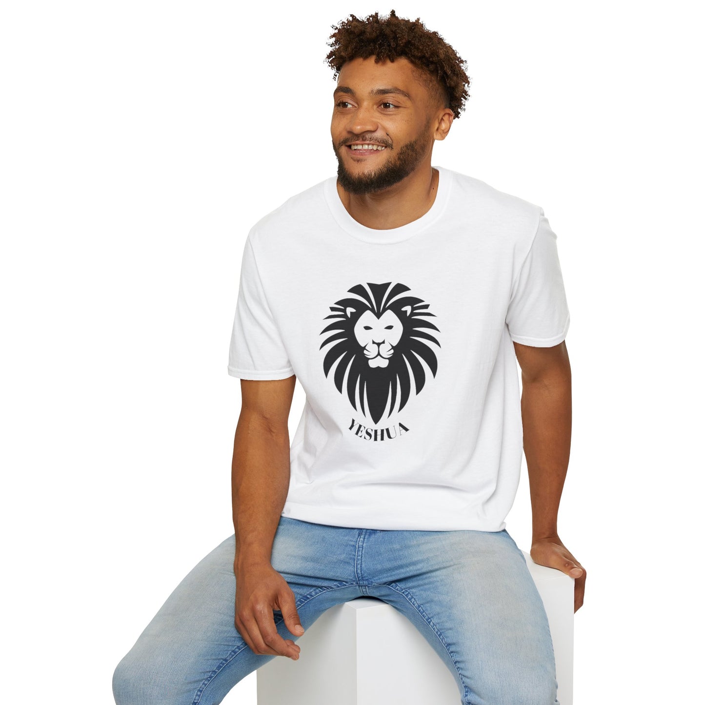 Unisex Softstyle T-Shirt/Yeshua Lion/Black