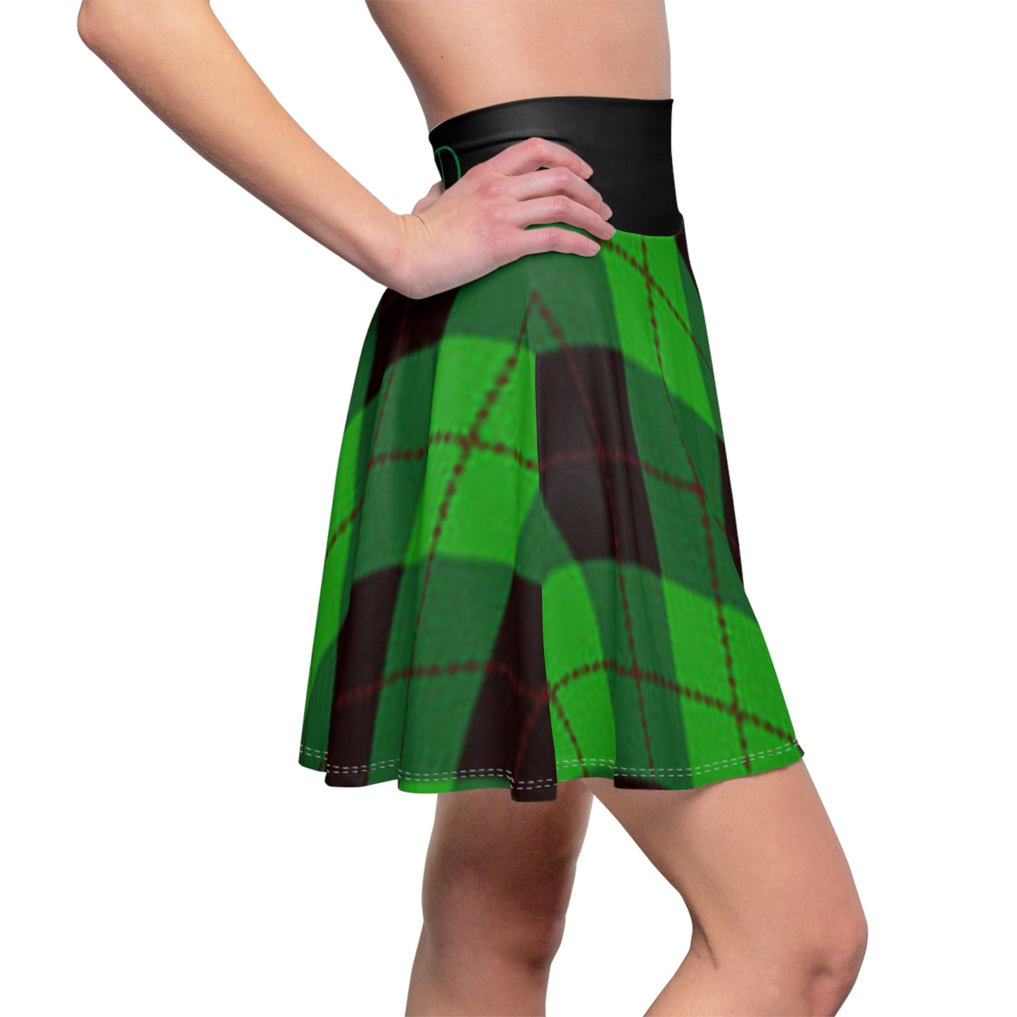 Women's Skirt (AOP)/Green plaid