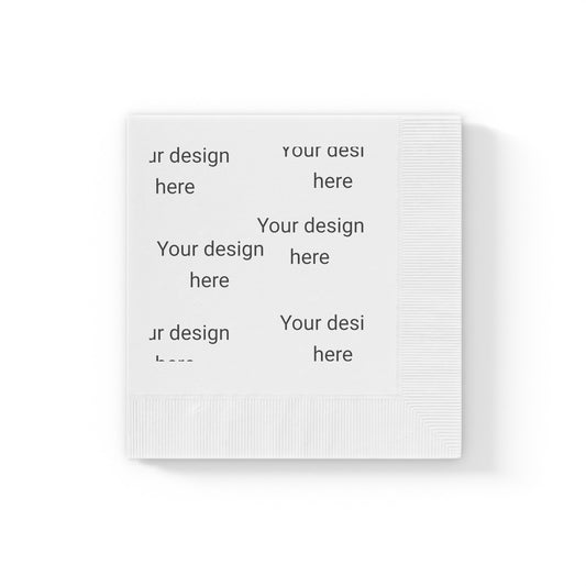 Personalized White Coined Napkins