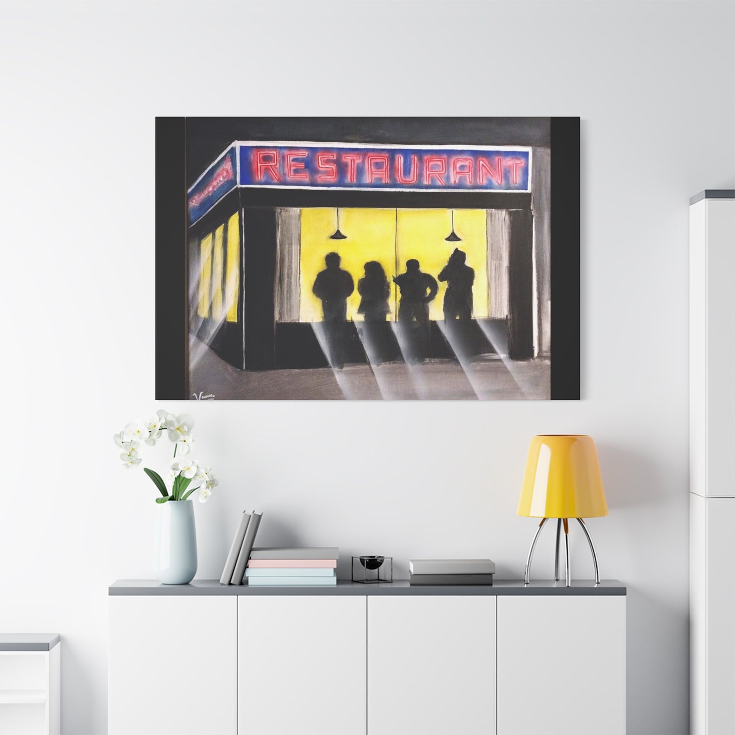 Matte Canvas, Stretched, 1.25" /Acrylic Painted Print/ 90s Sitcom