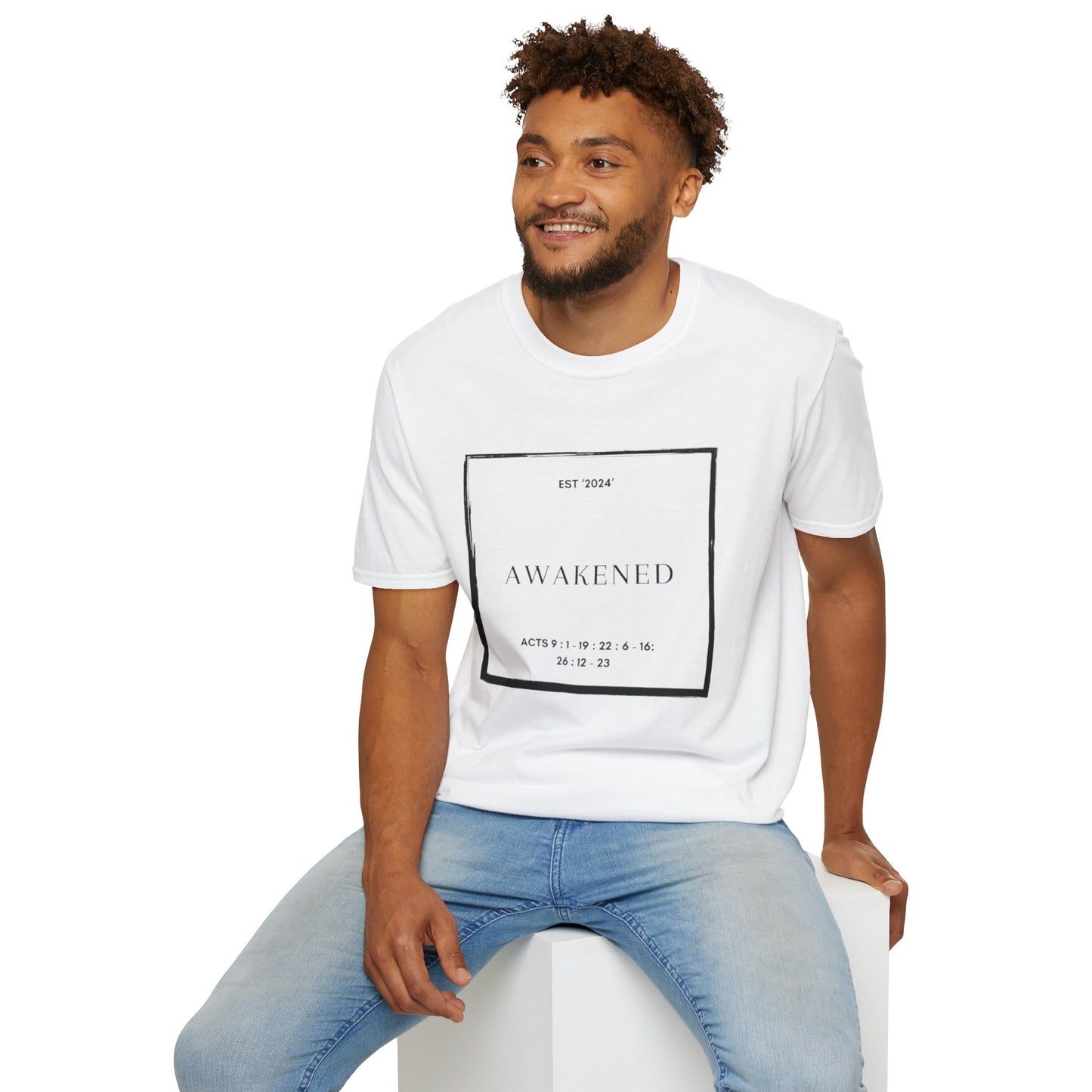 Unisex Softstyle T-Shirt/Awakened/Christian Art