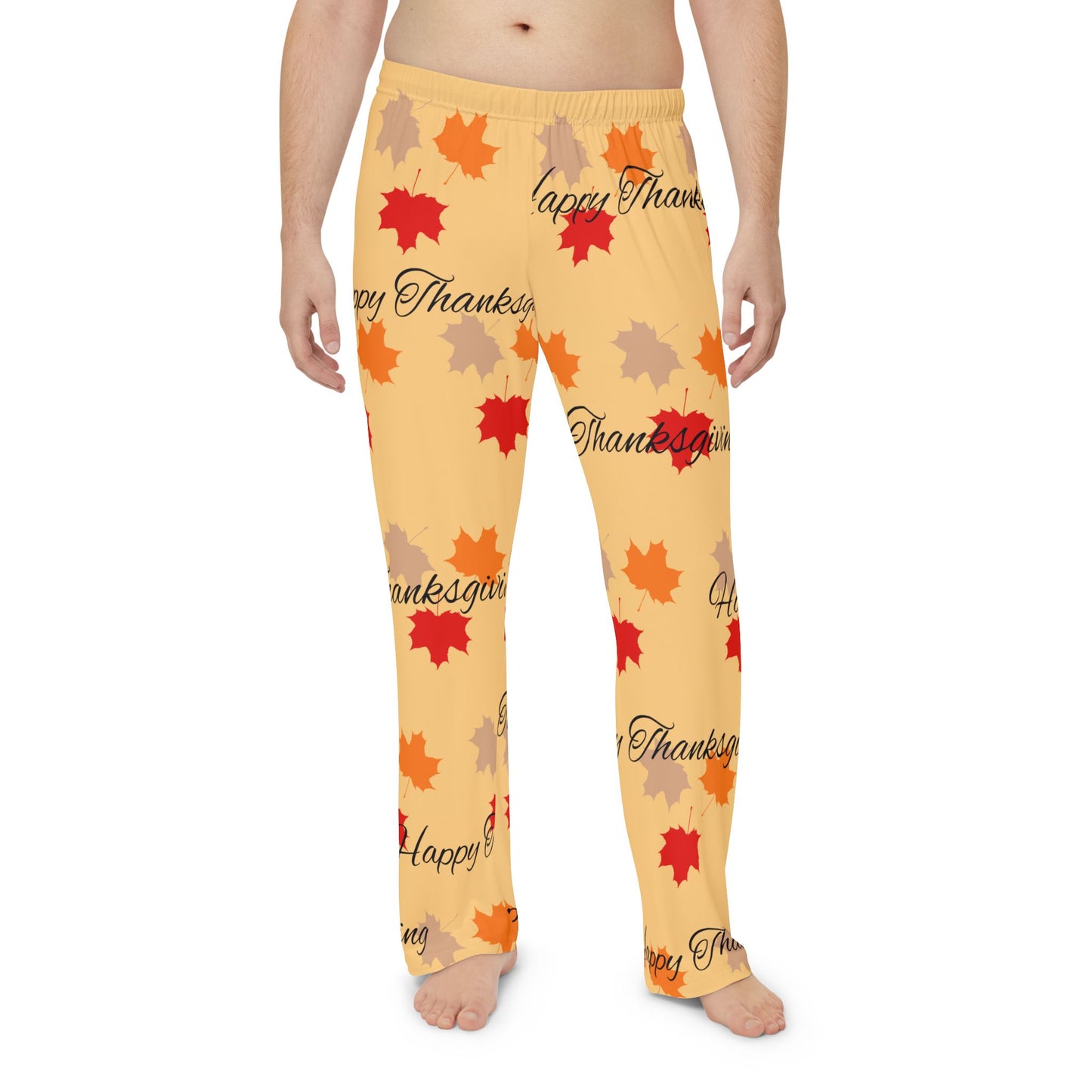 Men's Pajama Pants (AOP)/ Holiday/Happy Thanksgiving/ Fall Leaves