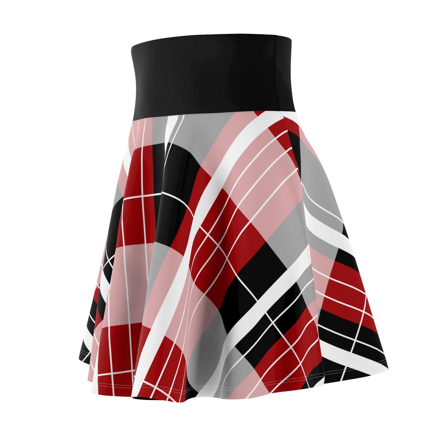 Women's Skirt (AOP)/Maroon Red Plaid