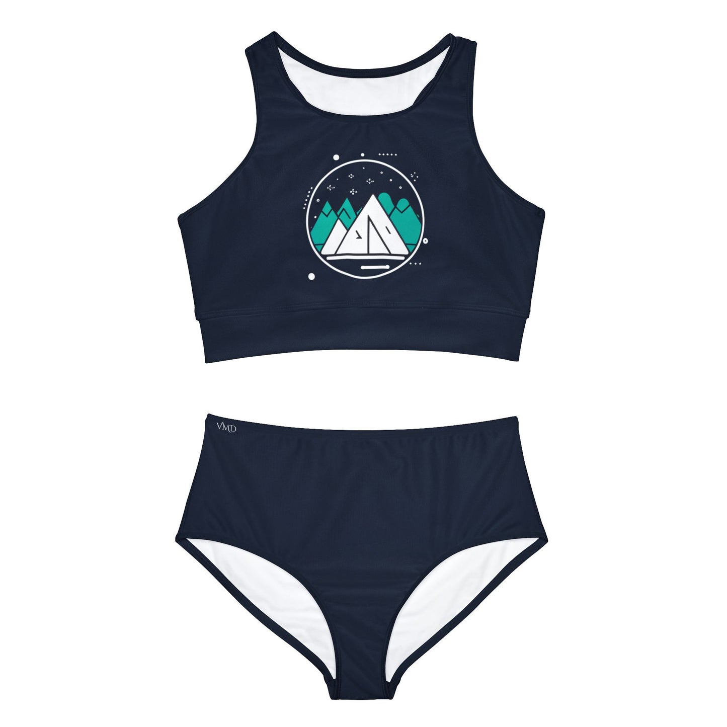 Woman's Sporty Bikini Set (AOP)/Camping/DB/T