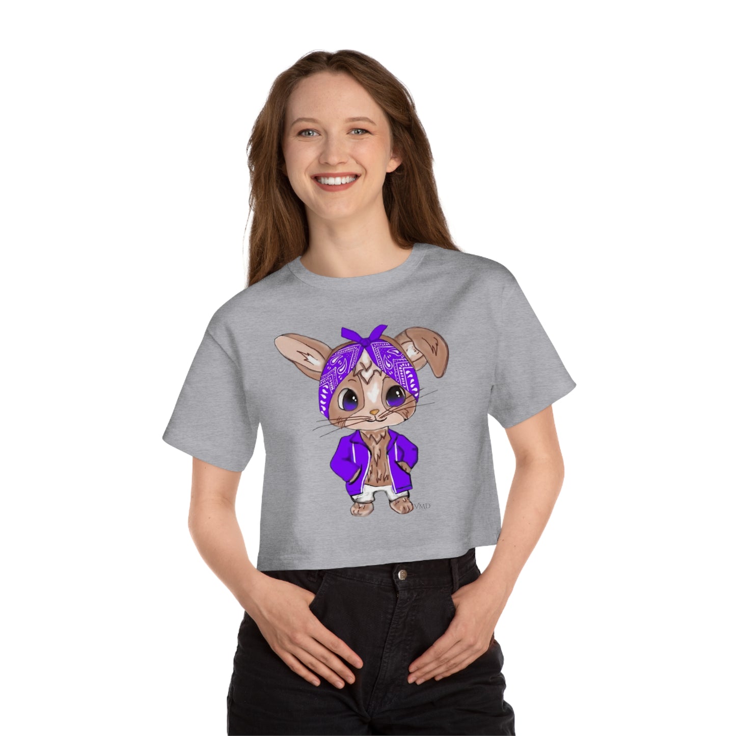 Champion Women's Cropped T-Shirt/Bandana Bunnie/Purple