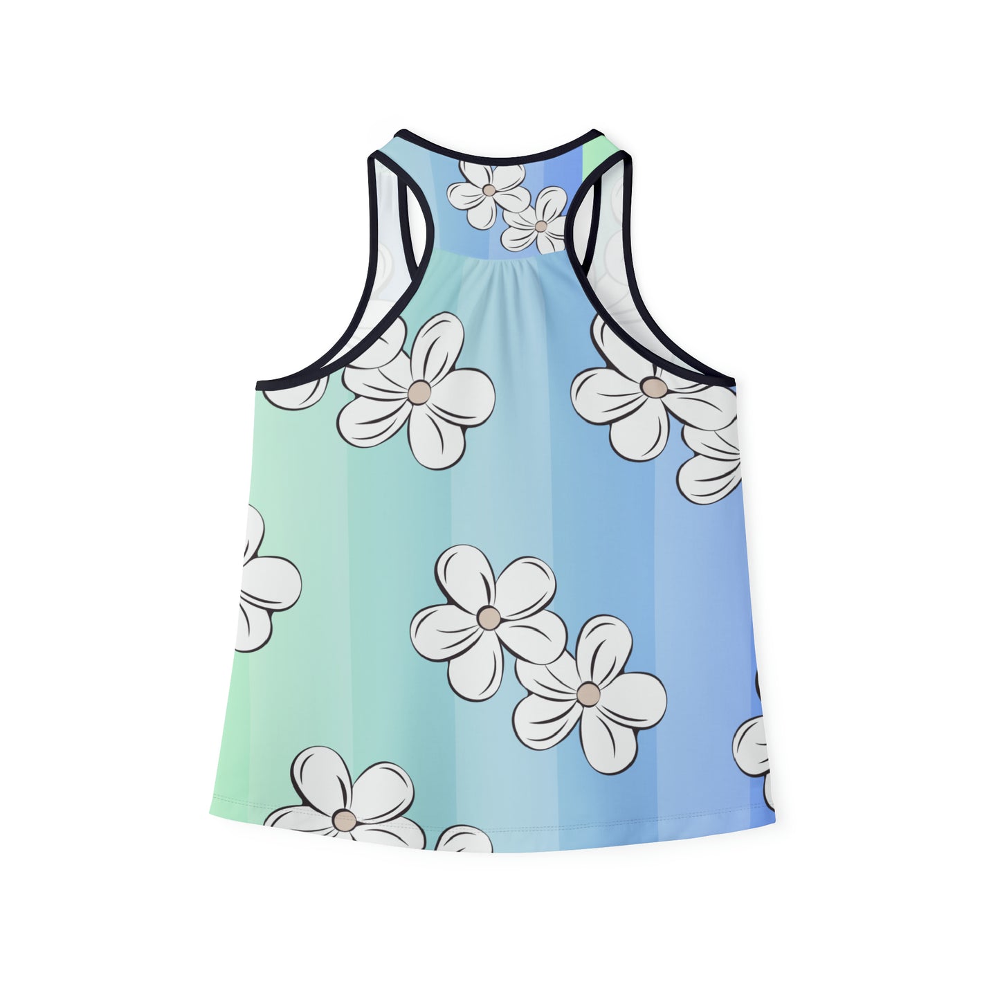 Women's Tank Top/Colored Lining/Black /White (AOP)/Pastel/Flowers