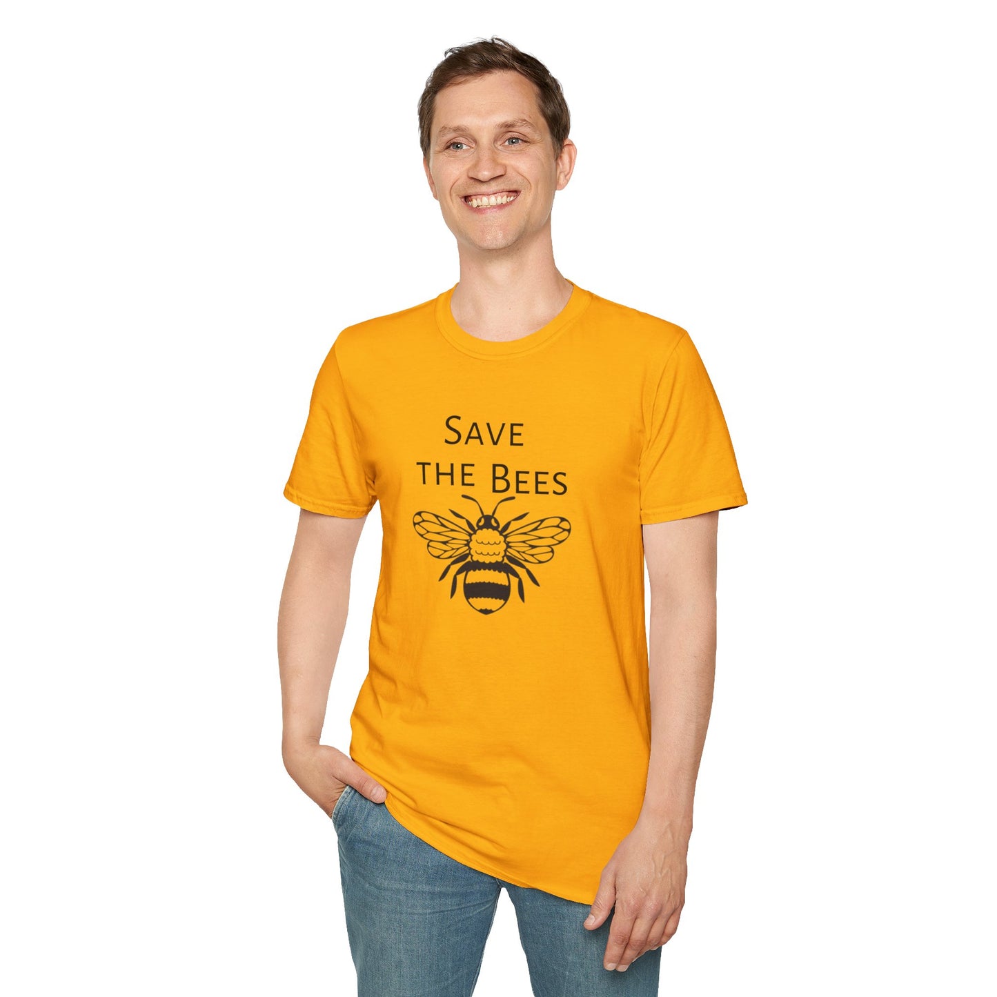 Unisex Softstyle T-Shirt/Save the Bees/With every Save the bees t- shirt purchased 10% of sales goes to bee organization's