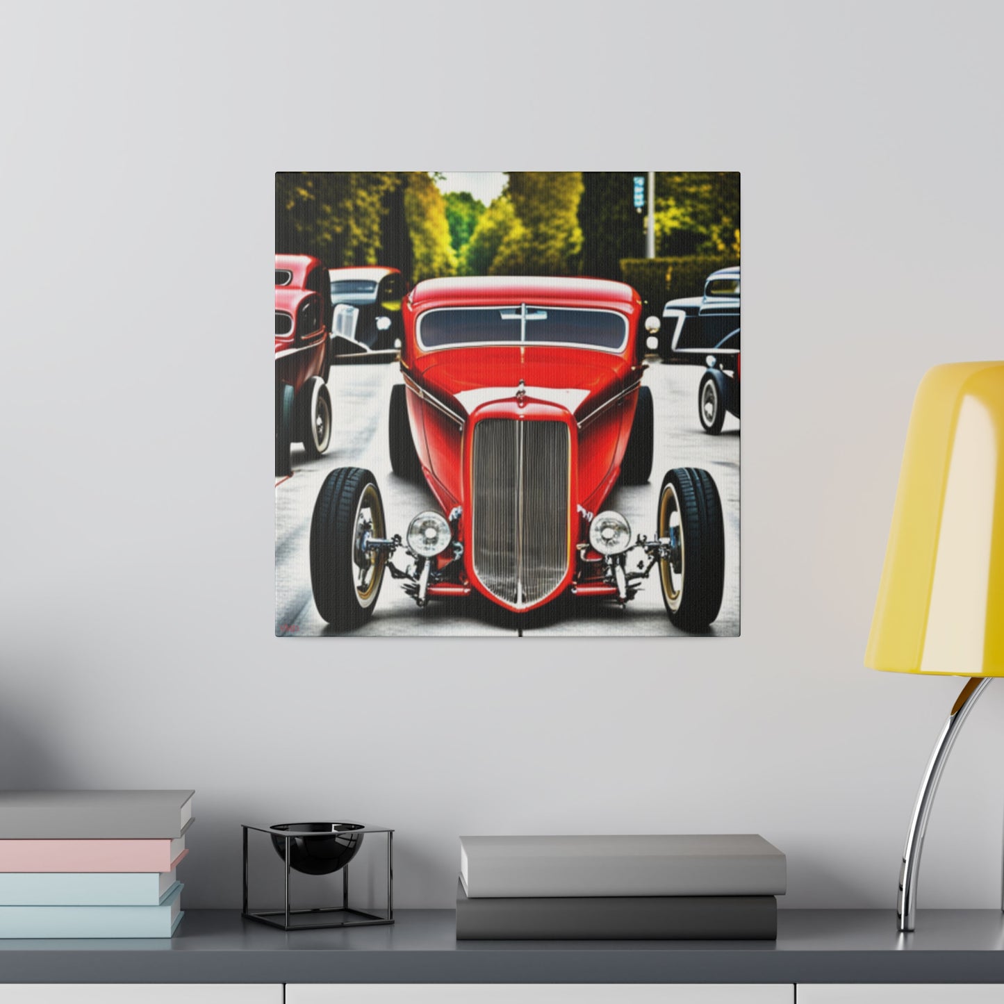 Digital Print Canvas, Stretched, 0.75"/Hot Rods Red