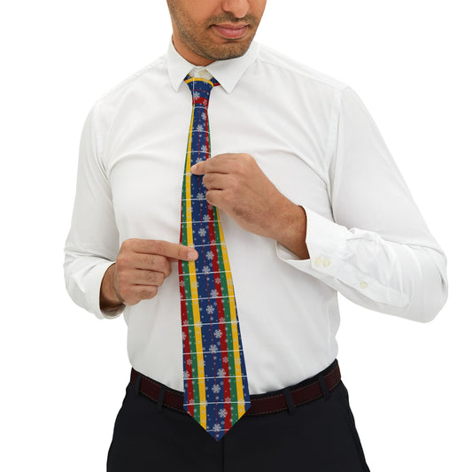 Men's Necktie/Holiday/Blue /Red /Green/ Yellow/ Plaid/ White Snowflakes