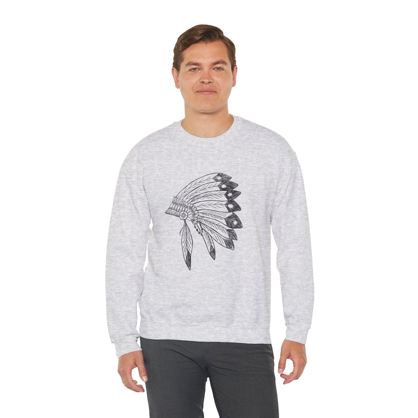 Unisex Heavy Blend™ Crewneck Sweatshirt/Chief Head Dress