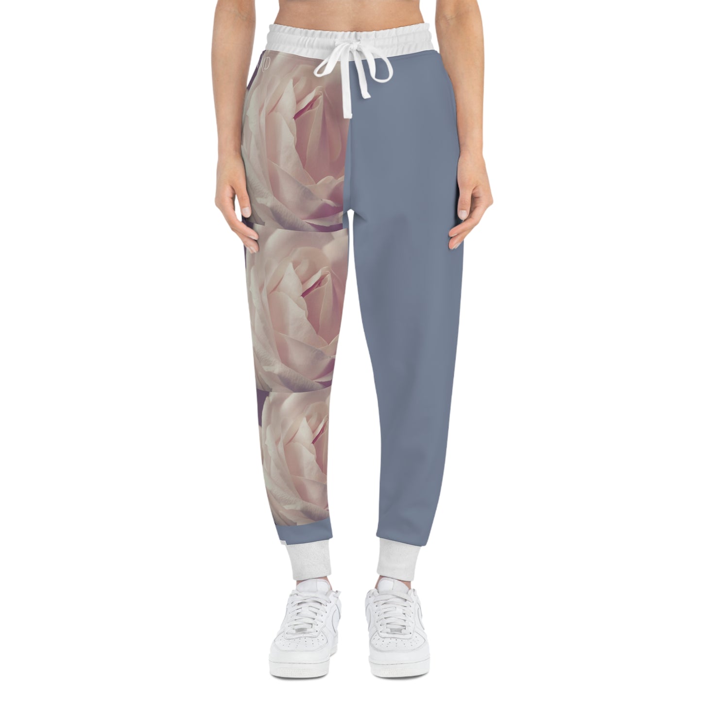 Woman's Athletic Joggers (AOP)/Roses/Gray