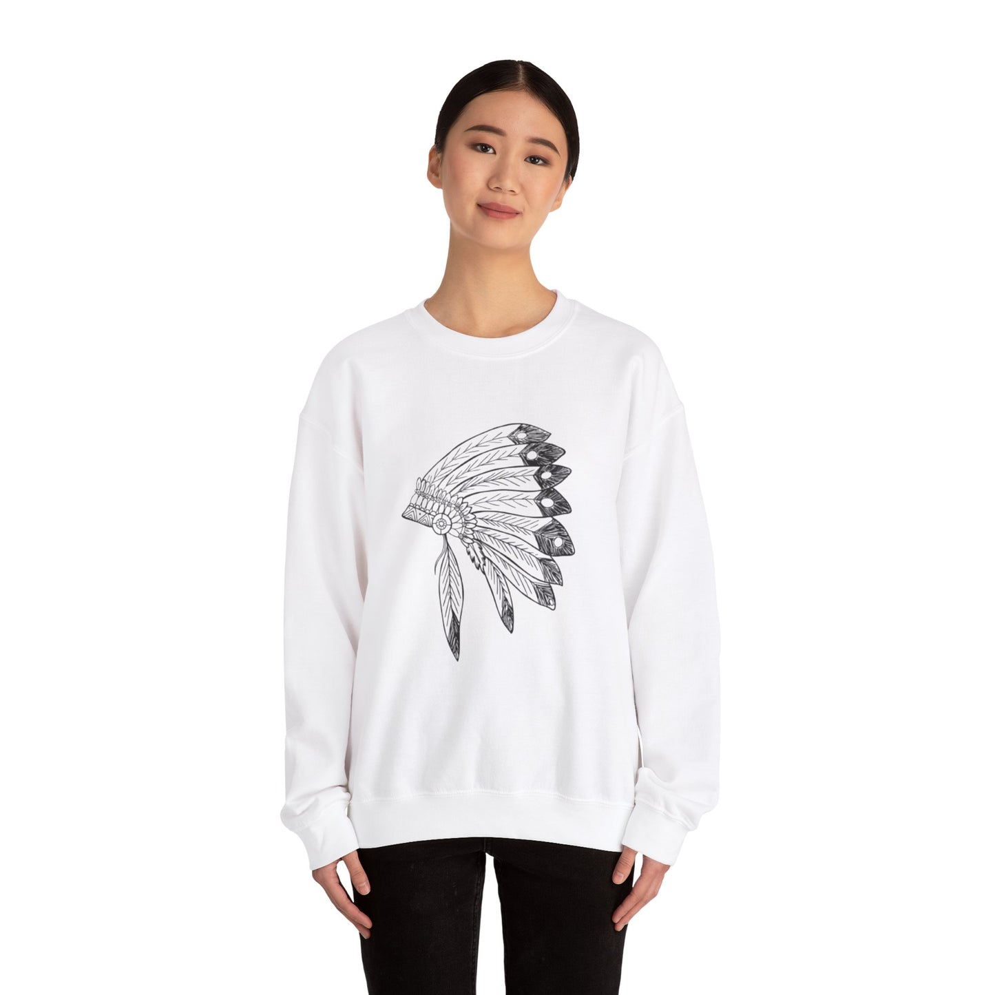 Unisex Heavy Blend™ Crewneck Sweatshirt/Chief Head Dress