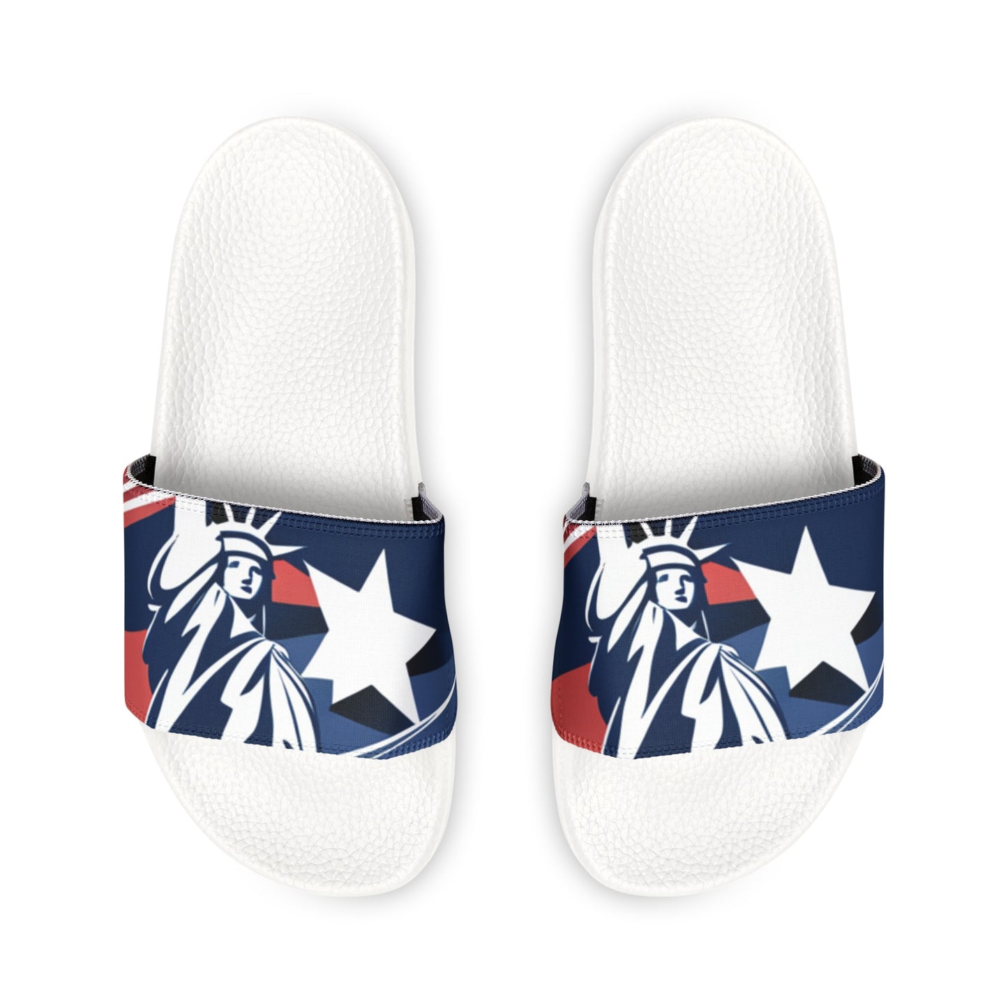 Men's Slide Sandals/Statue of Liberty/R/W/B