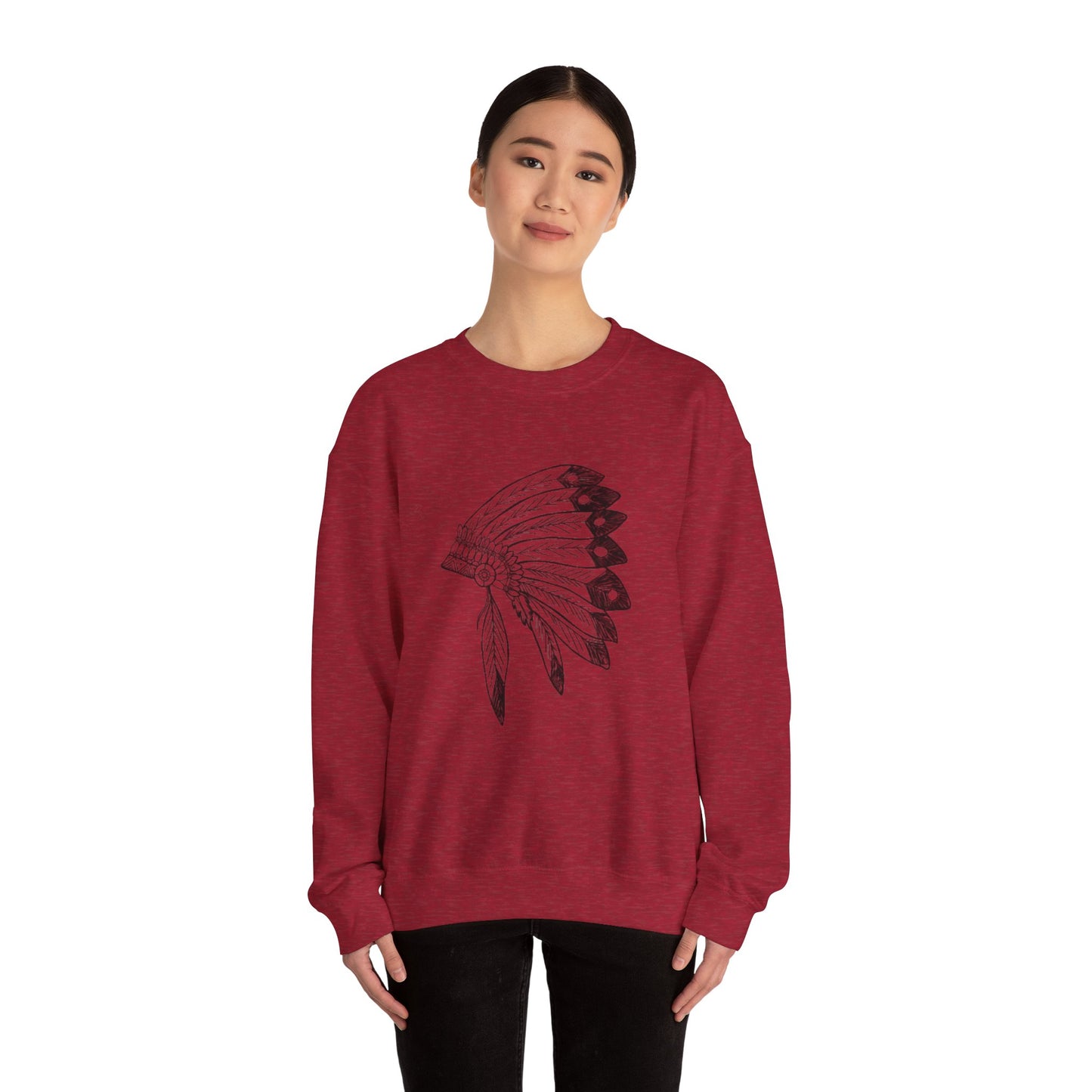 Unisex Heavy Blend™ Crewneck Sweatshirt/Chief Head Dress