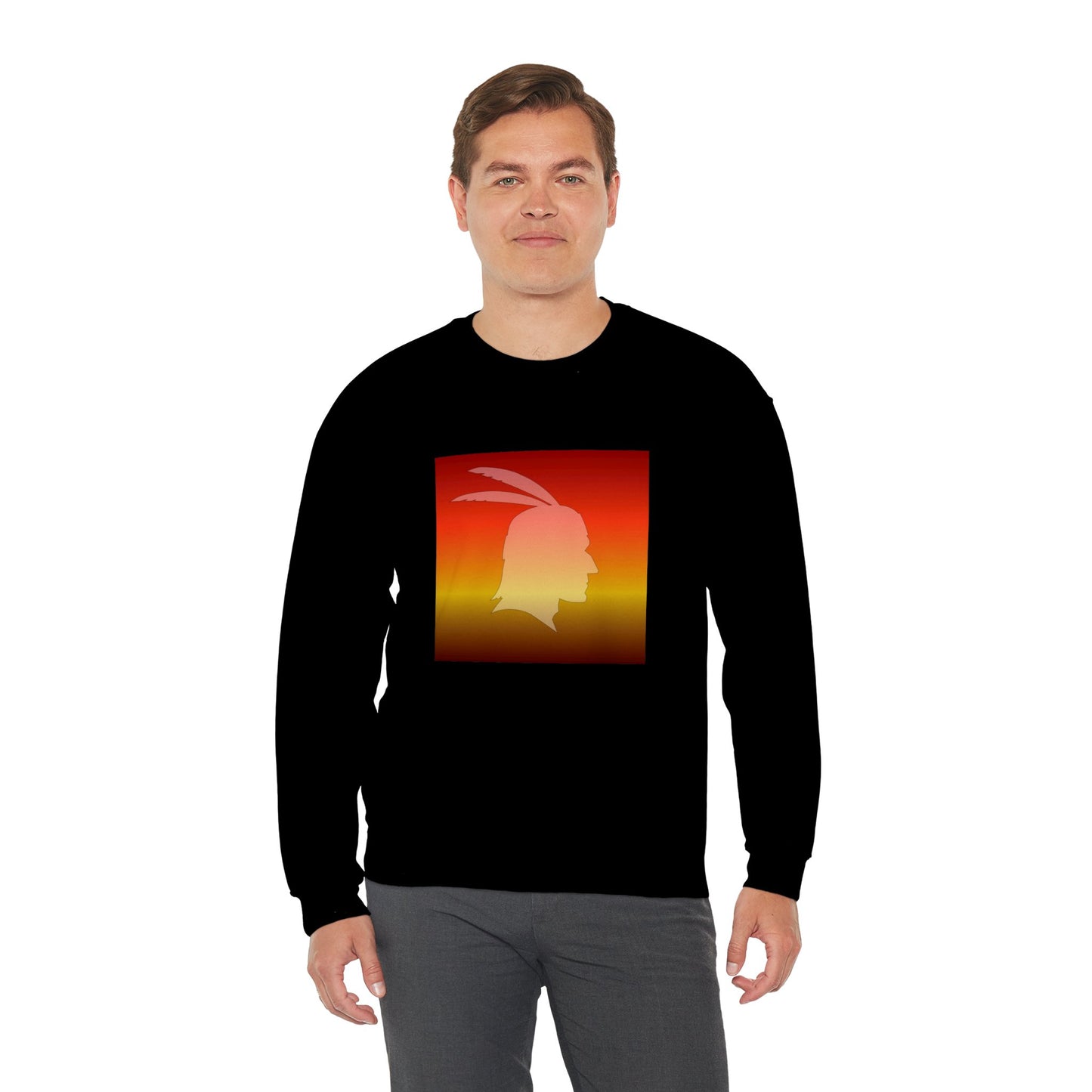 Unisex Heavy Blend™ Crewneck Sweatshirt/Native American/Fall Gradient