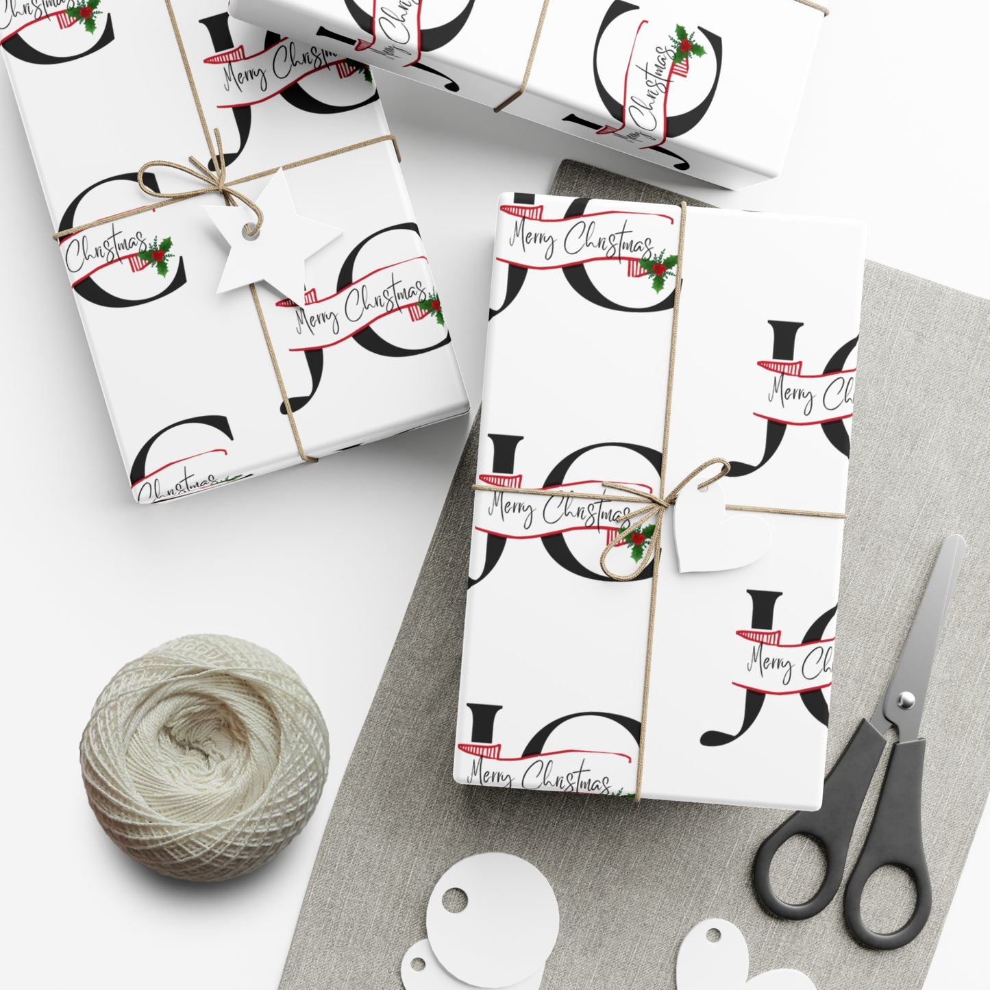 Holiday Gift Wrap Papers /JC/Merry Christmas