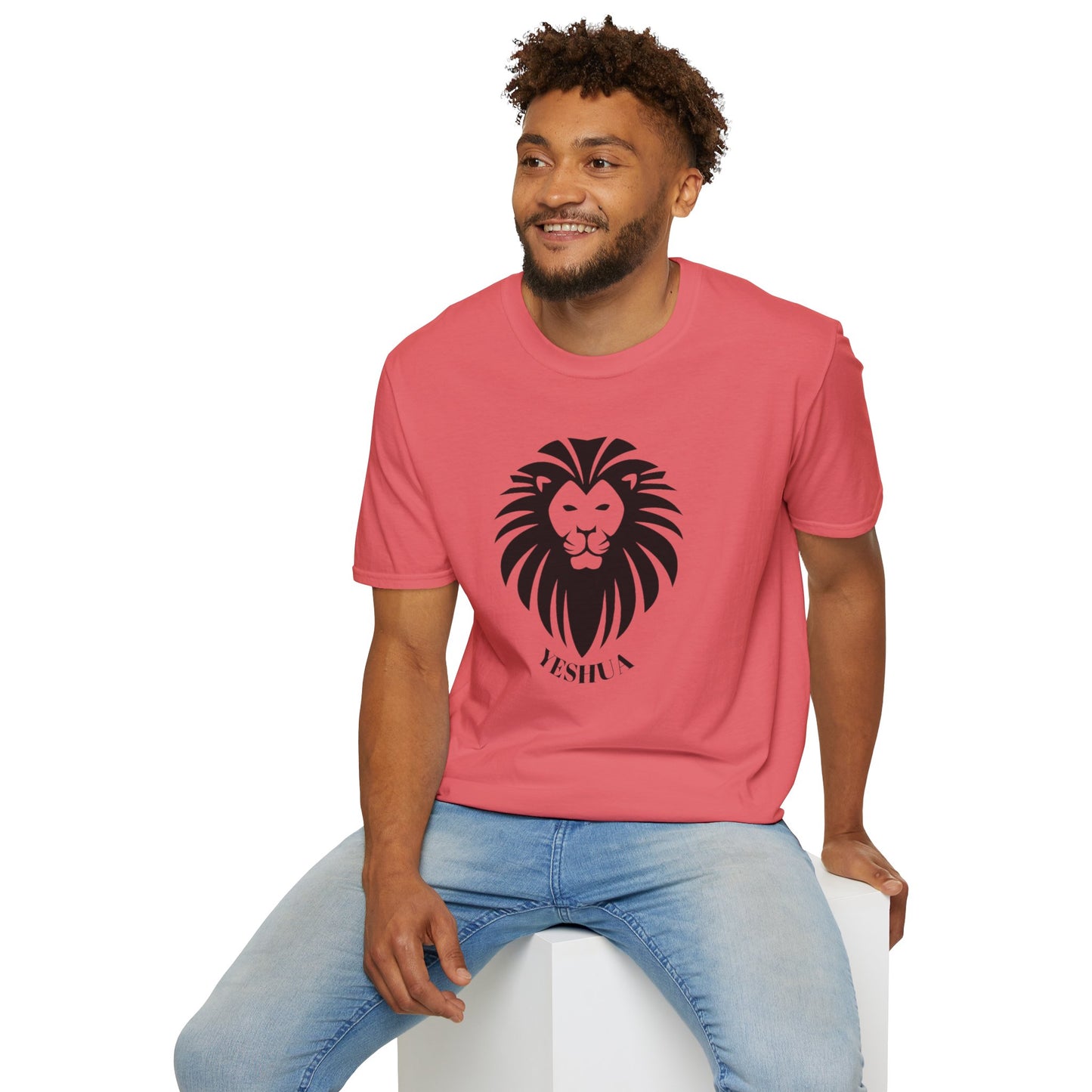 Unisex Softstyle T-Shirt/Yeshua Lion/Black