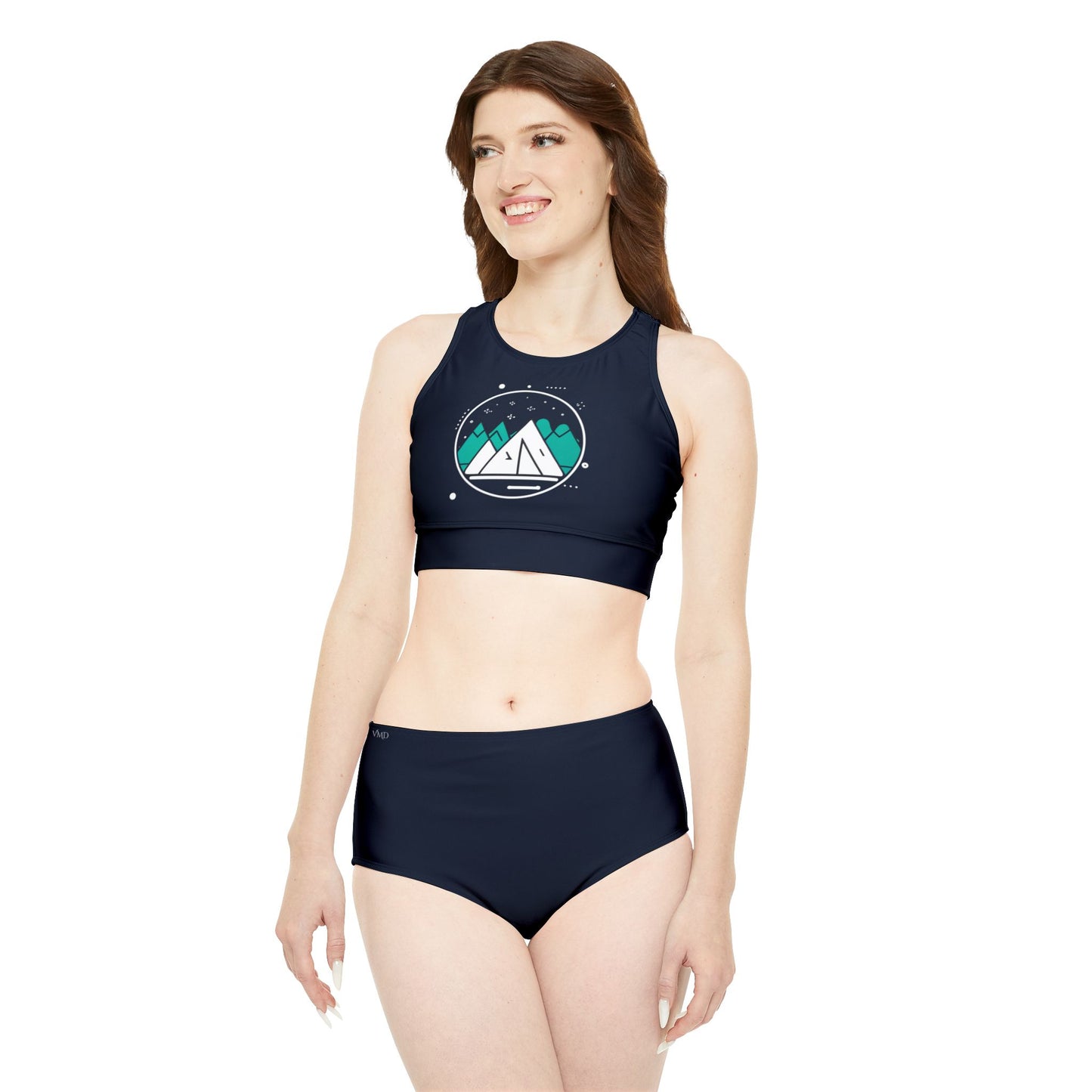 Woman's Sporty Bikini Set (AOP)/Camping/DB/T