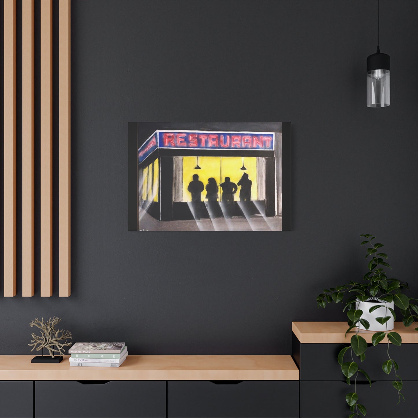 Matte Canvas, Stretched, 1.25" /Acrylic Painted Print/ 90s Sitcom